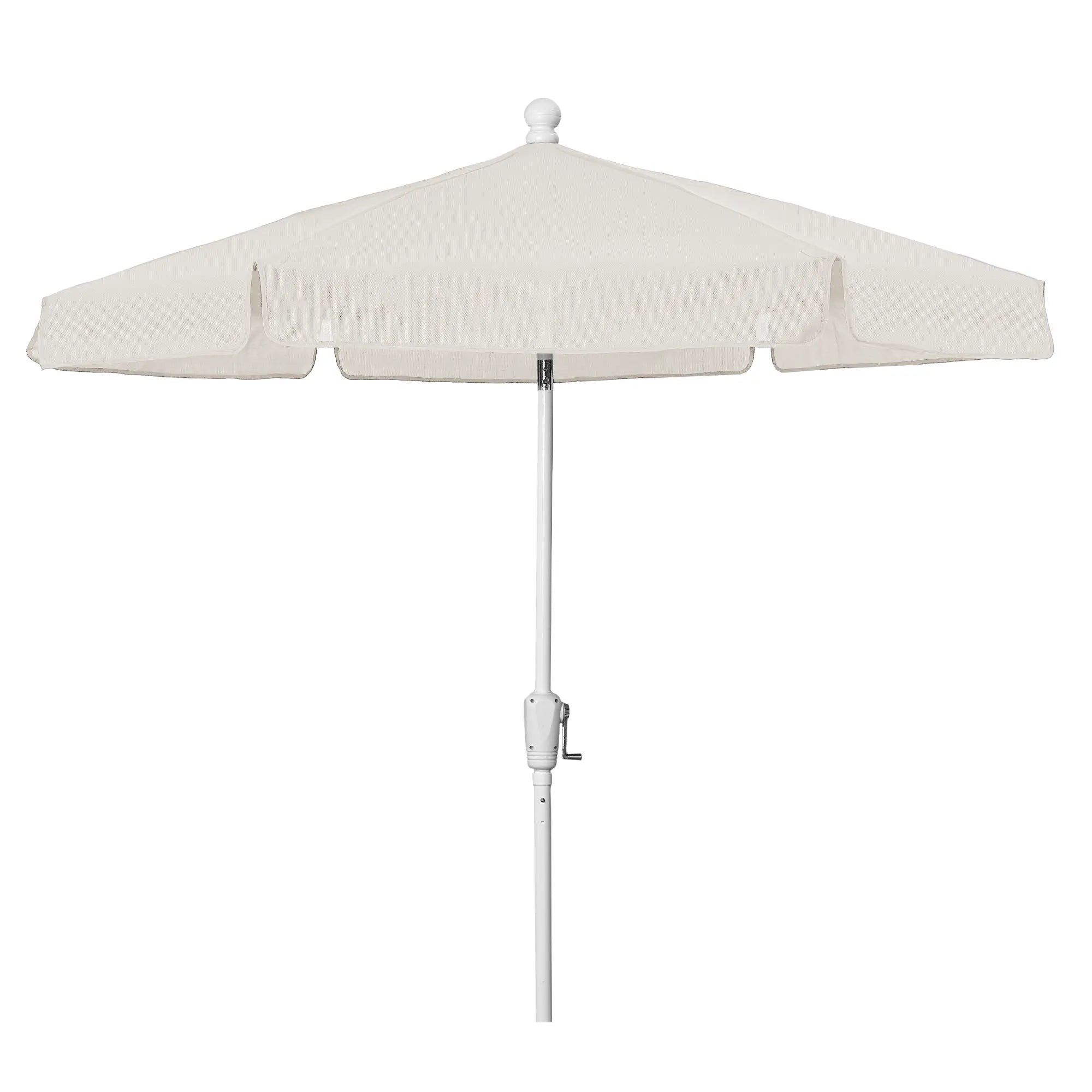 FiberBuilt 7.5' Hex Garden Umbrella – Crank Lift & Push-Button Tilt – Valance Canopy