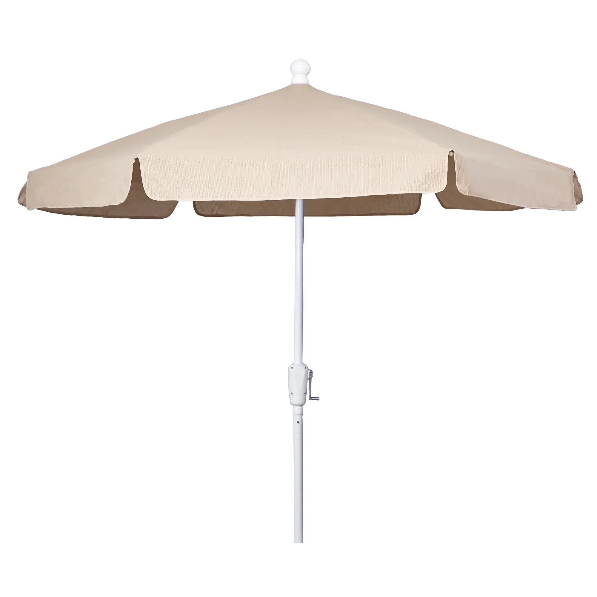 FiberBuilt 7.5' Hex Garden Umbrella – Crank Lift – Valance Canopy