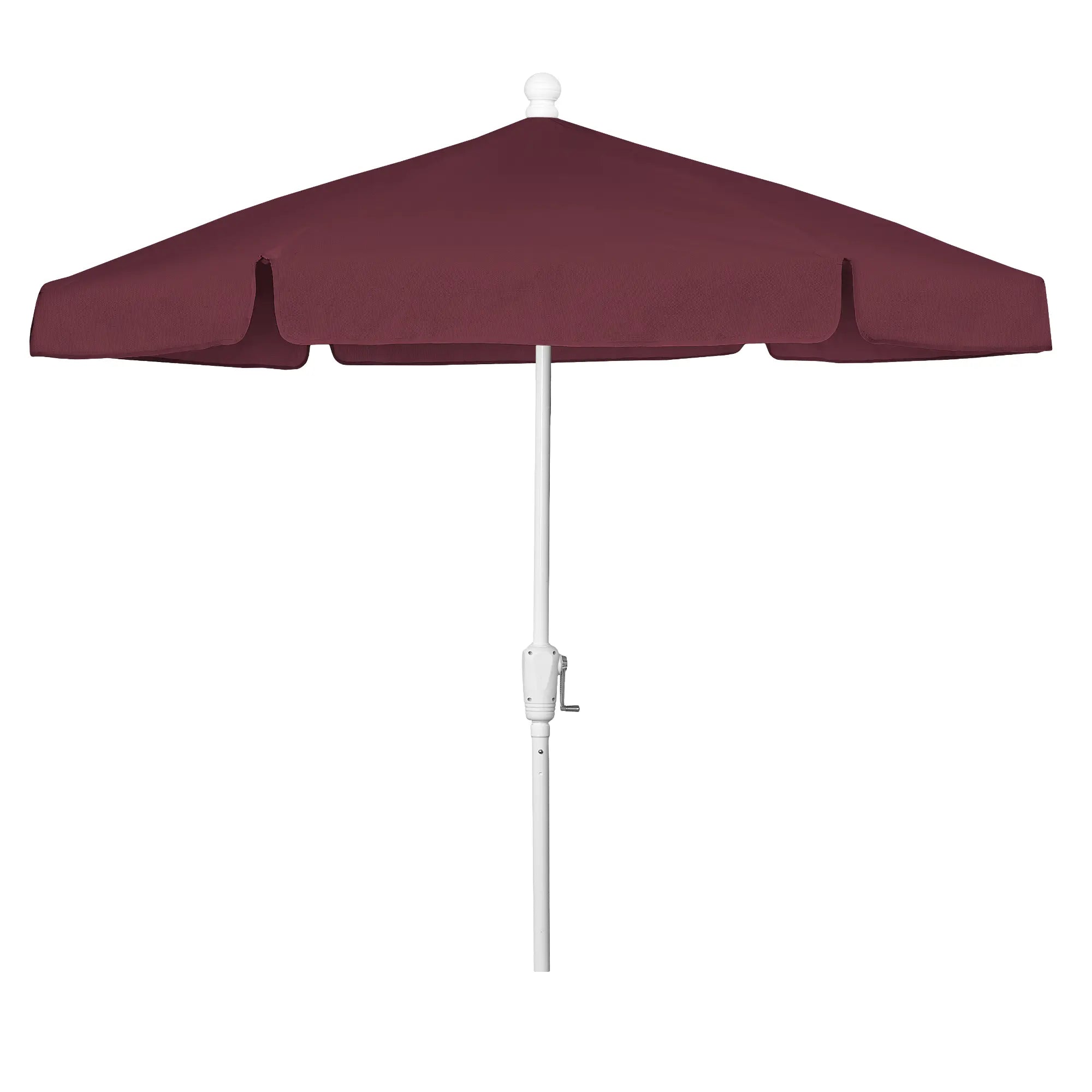 FiberBuilt 7.5' Hex Garden Umbrella – Crank Lift – Valance Canopy