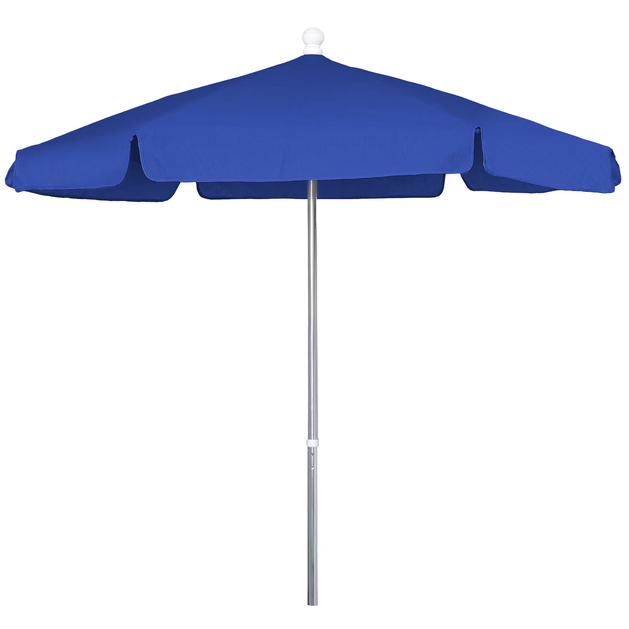 FiberBuilt 7.5' Hex Garden Umbrella – Push-Up & Pin Lift – Valance Canopy
