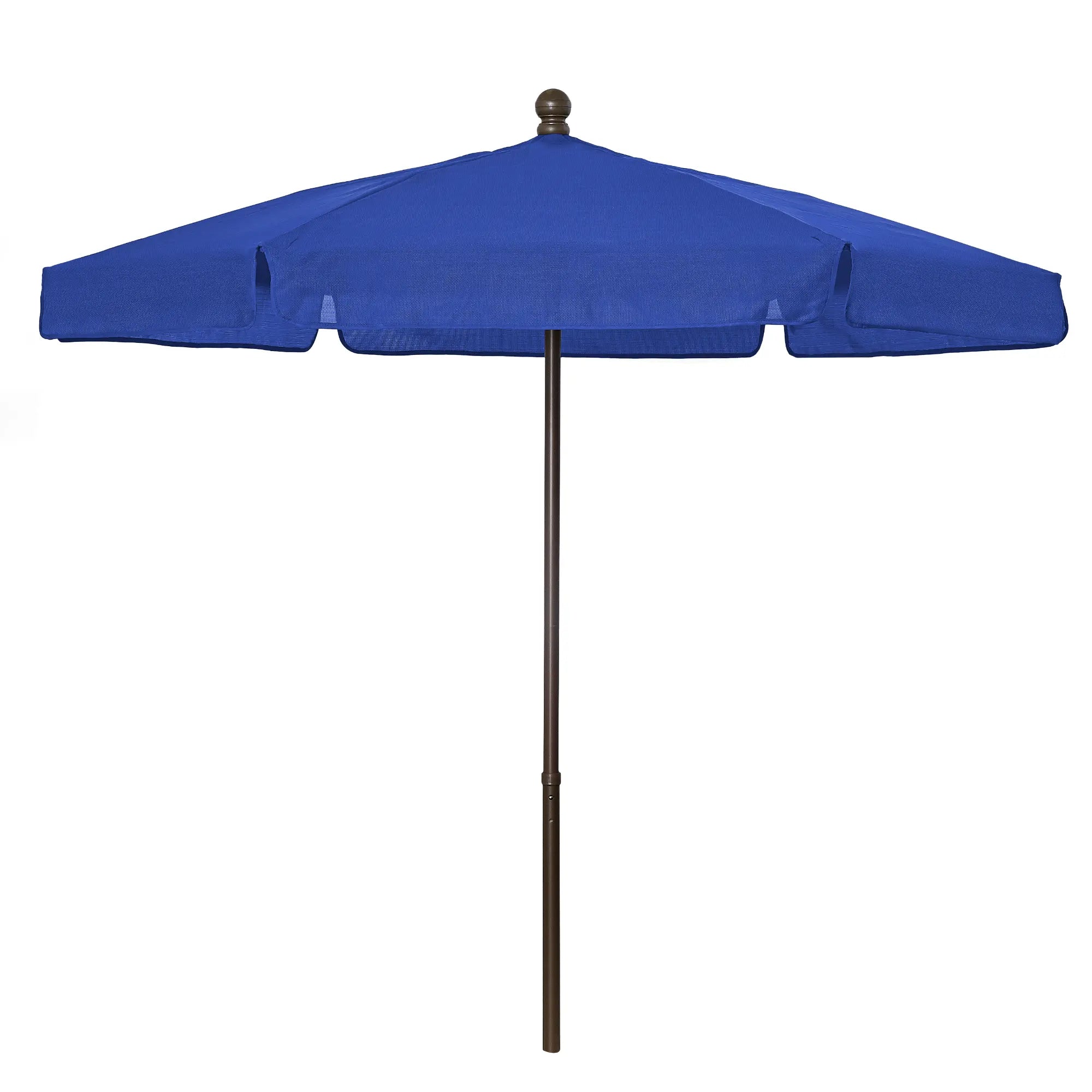FiberBuilt 7.5' Hex Garden Umbrella – Push-Up & Pin Lift – Valance Canopy