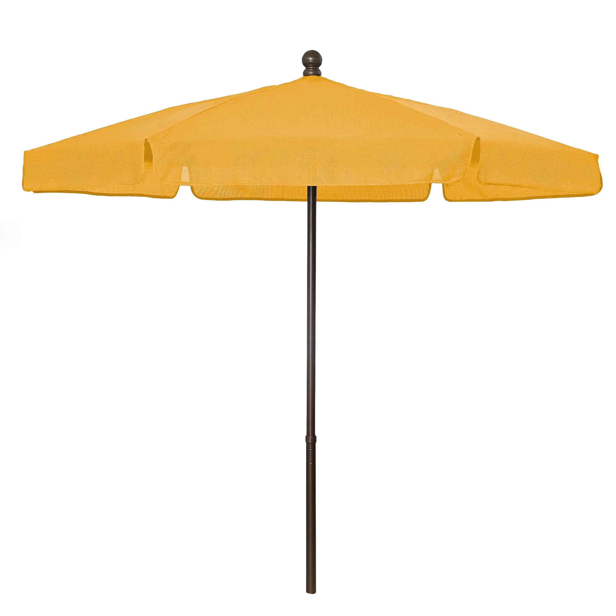 FiberBuilt 7.5' Hex Garden Umbrella – Push-Up & Pin Lift – Valance Canopy