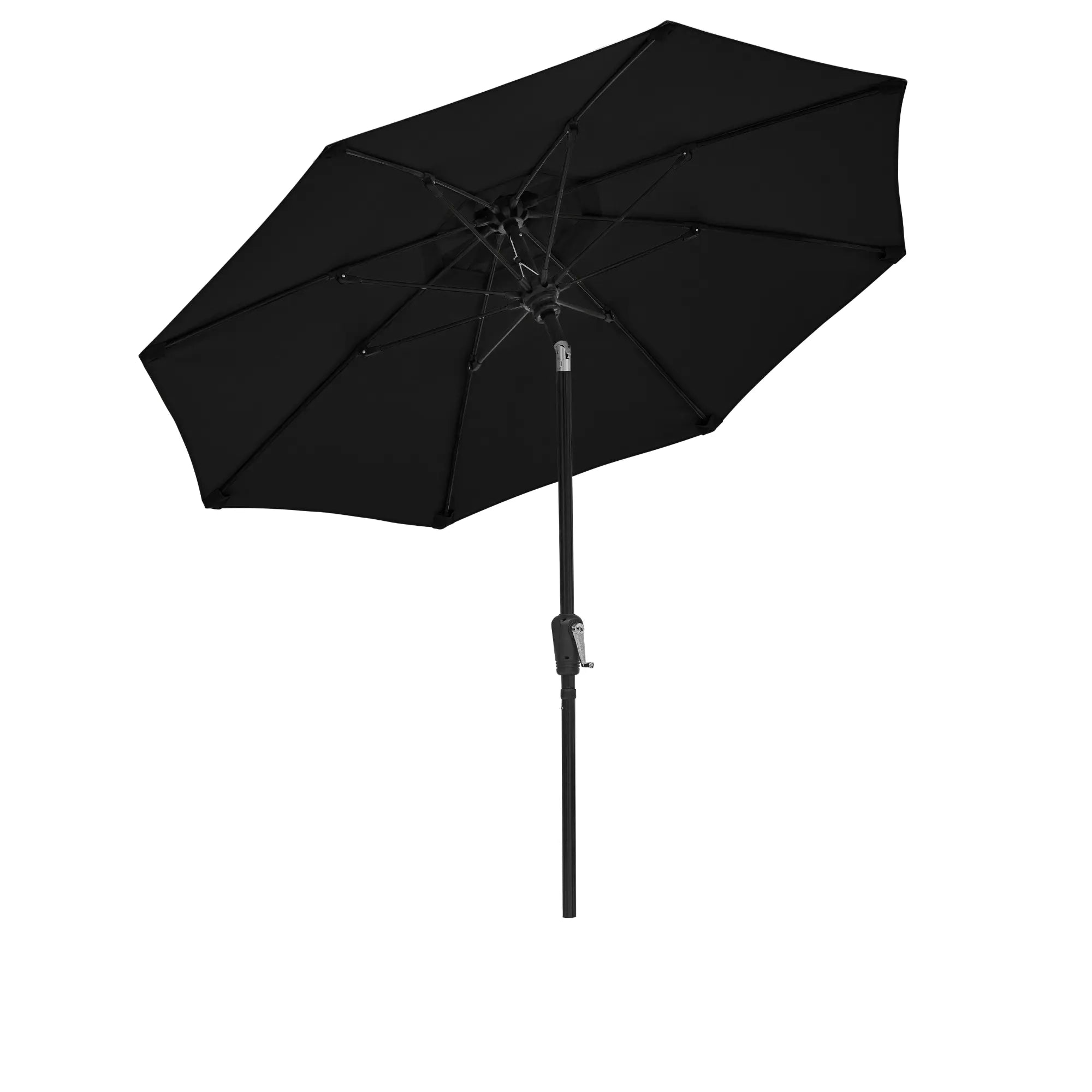 FiberBuilt 7.5' Oct Market Umbrella – Crank Lift & Push-Button Tilt – Marine-Grade Solution-Dyed Acrylic Canopy