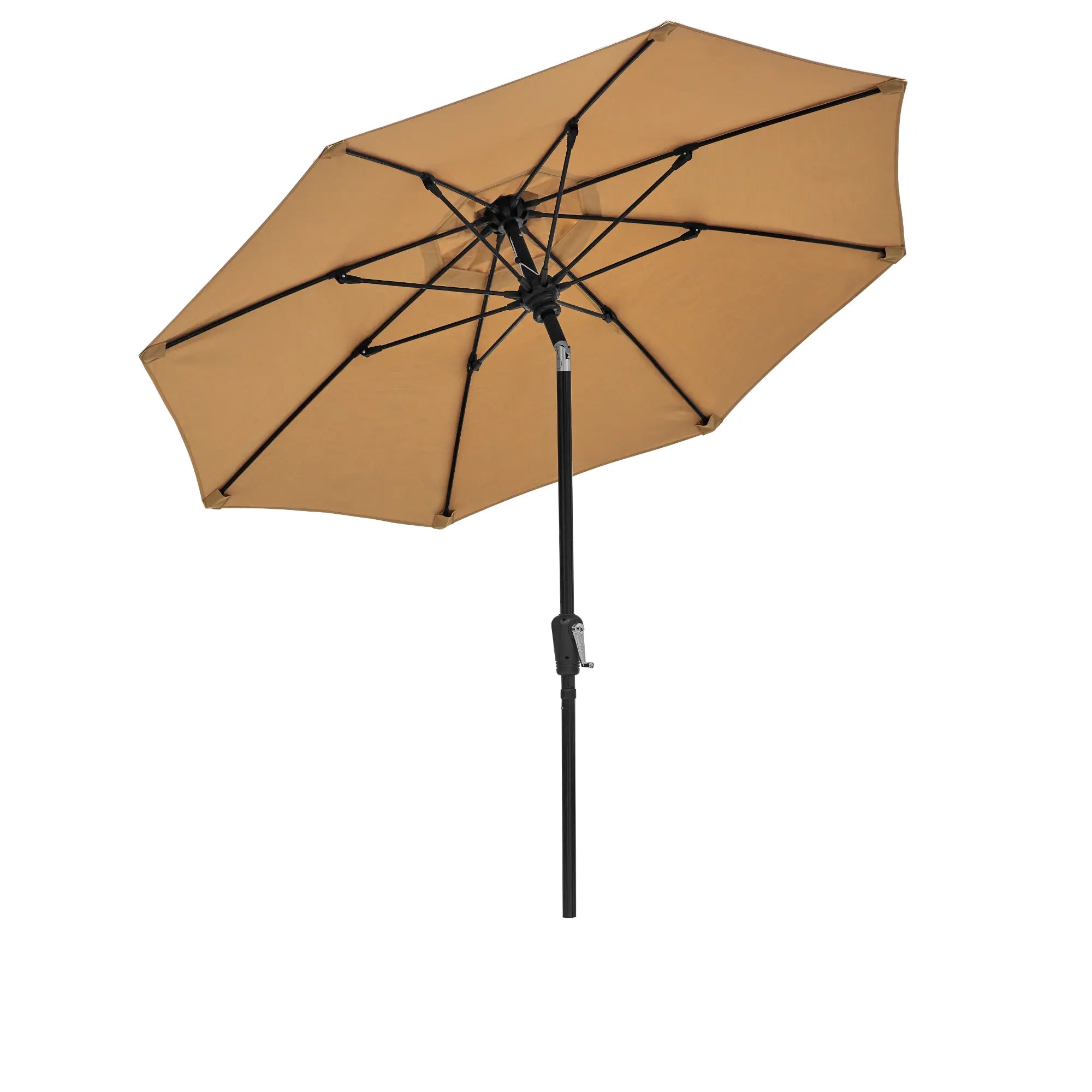 FiberBuilt 7.5' Oct Market Umbrella – Crank Lift & Push-Button Tilt – Marine-Grade Solution-Dyed Acrylic Canopy