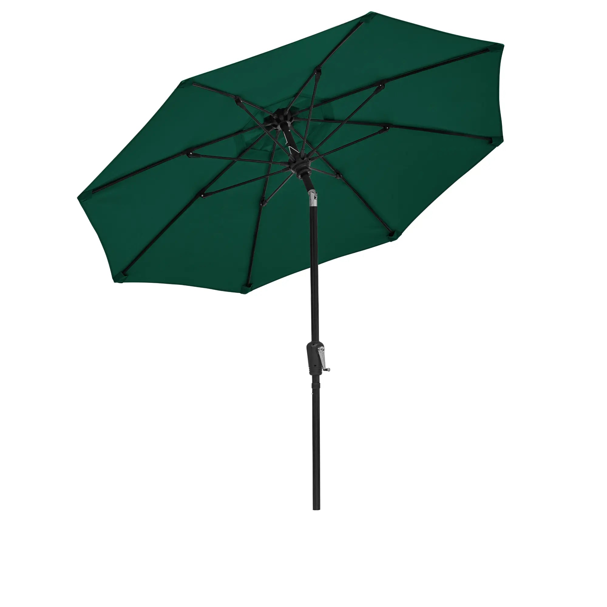 FiberBuilt 7.5' Oct Market Umbrella – Crank Lift & Push-Button Tilt – Marine-Grade Solution-Dyed Acrylic Canopy