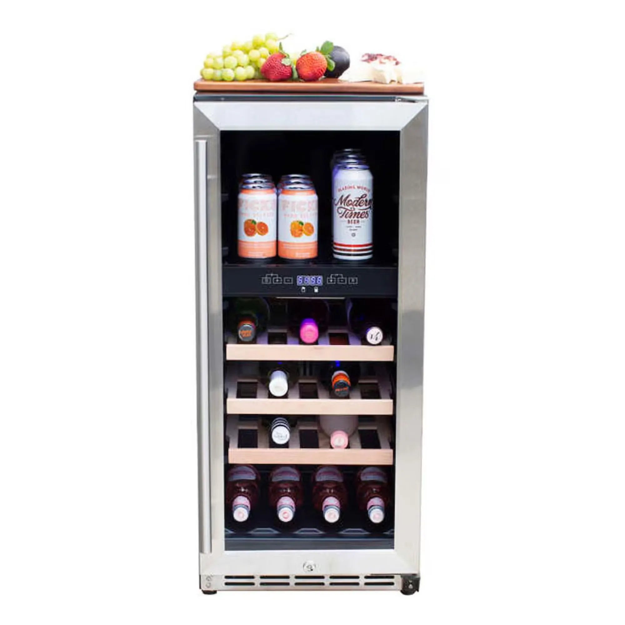 Summerset 15" Outdoor Rated Dual-Zone Wine Cooler — 3.2 Cu. Ft. | RFR-15WD Summerset