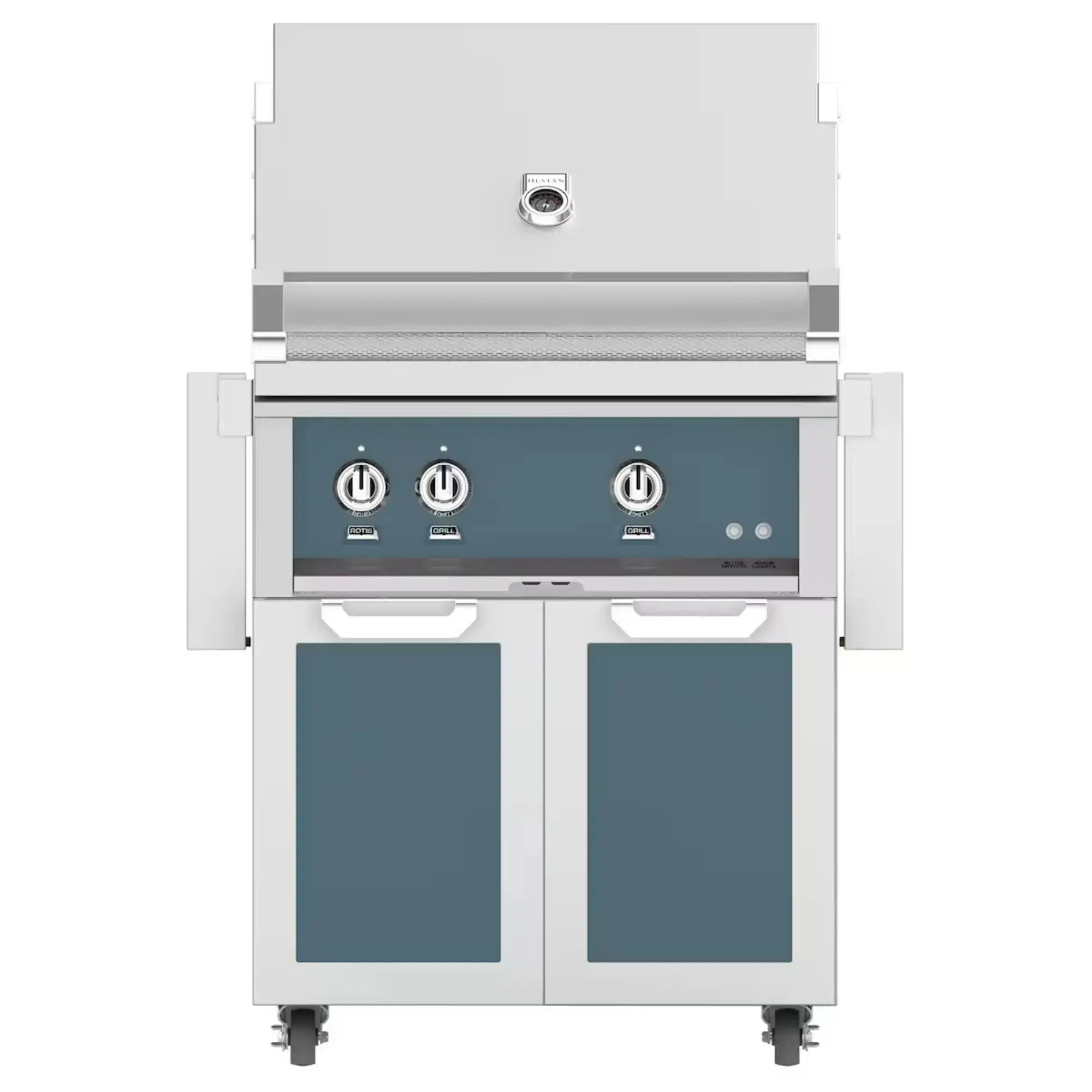 Hestan 30-Inch Freestanding Gas Grill on Double Door Cart Hestan