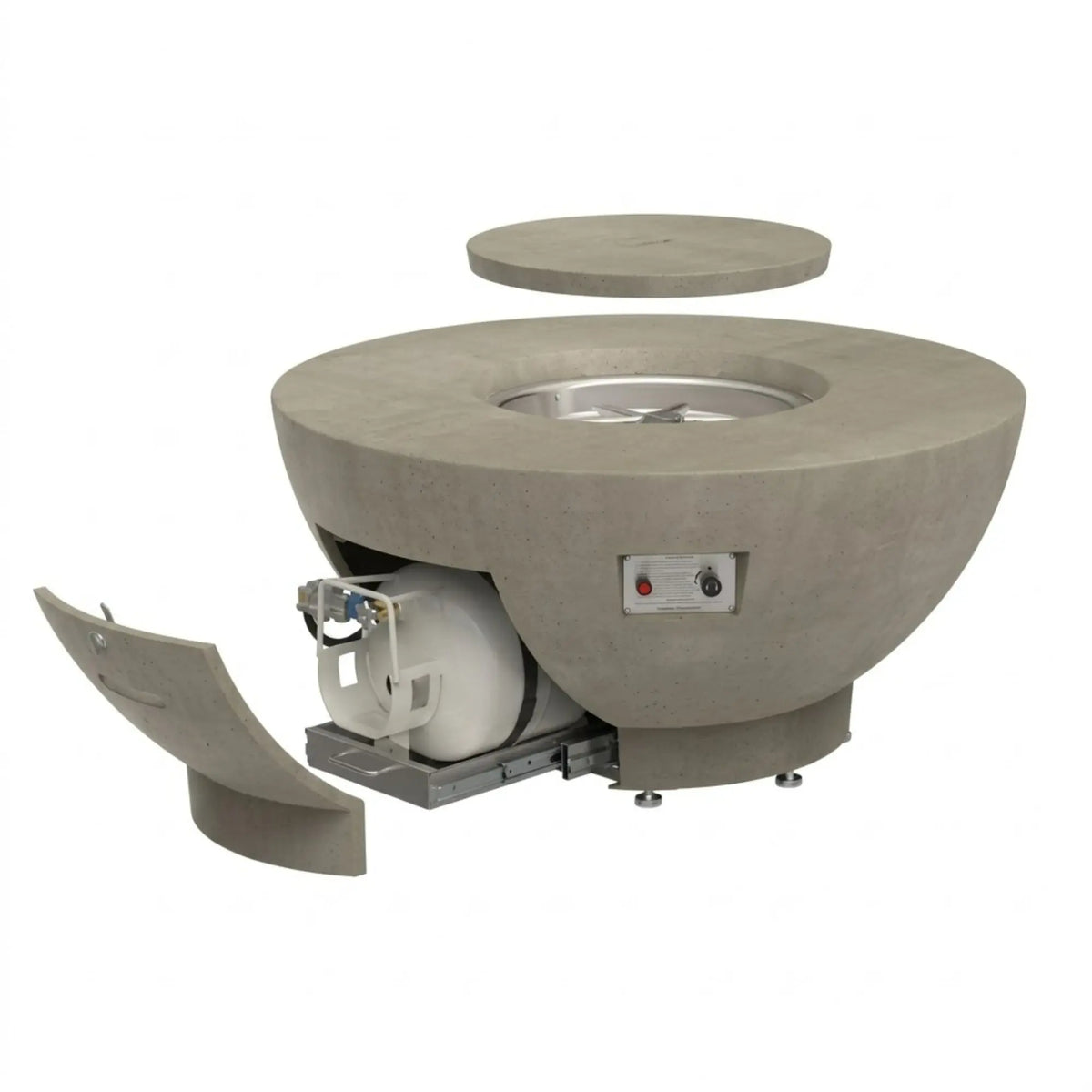 American Fyre Designs Chat Height 48" Round GFRC Gas Fire Bowl American Fyre Designs