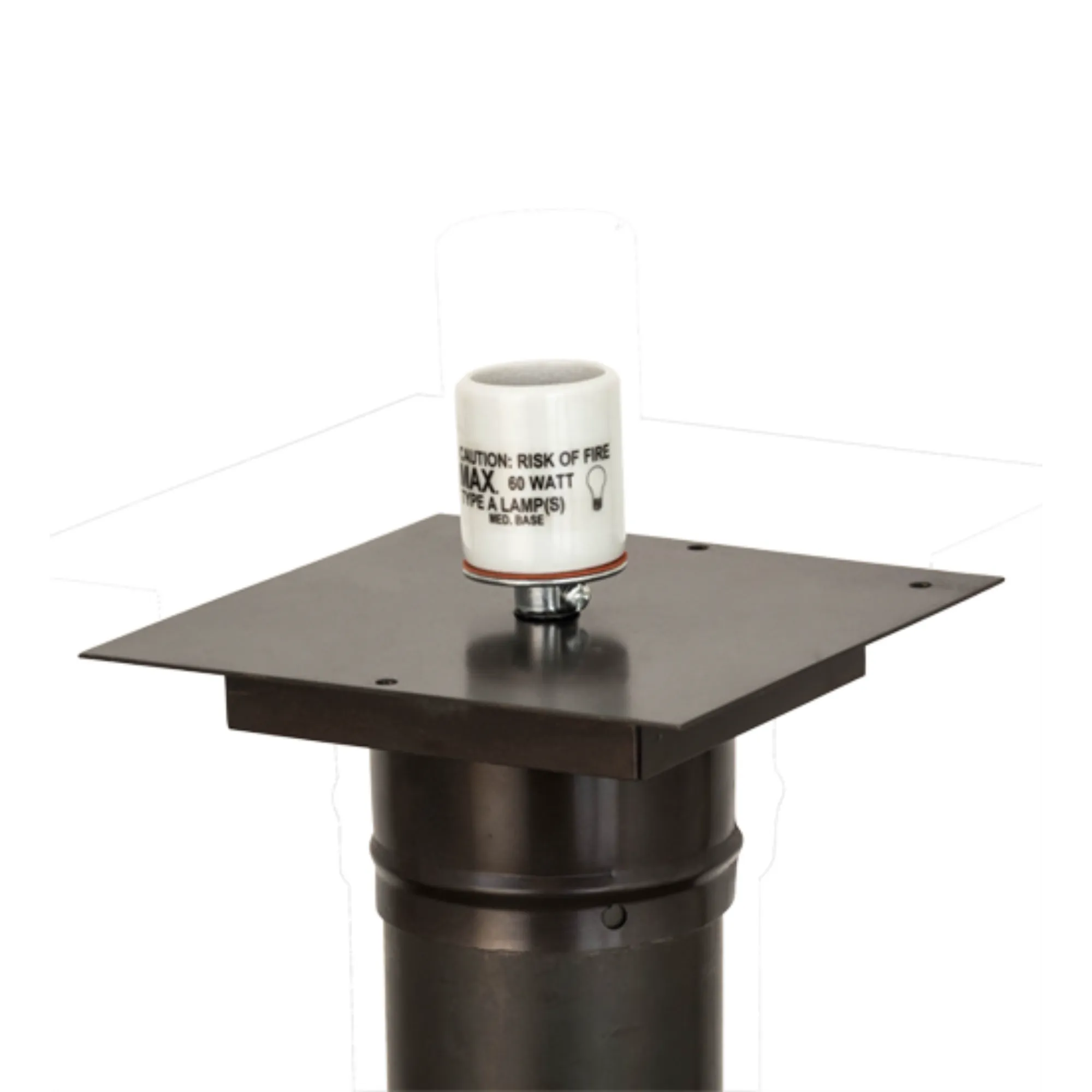 8"Sq Stillwater Double Bar Mission Post Mount – Craftsman Brown – Wet-Rated – Meyda Lighting