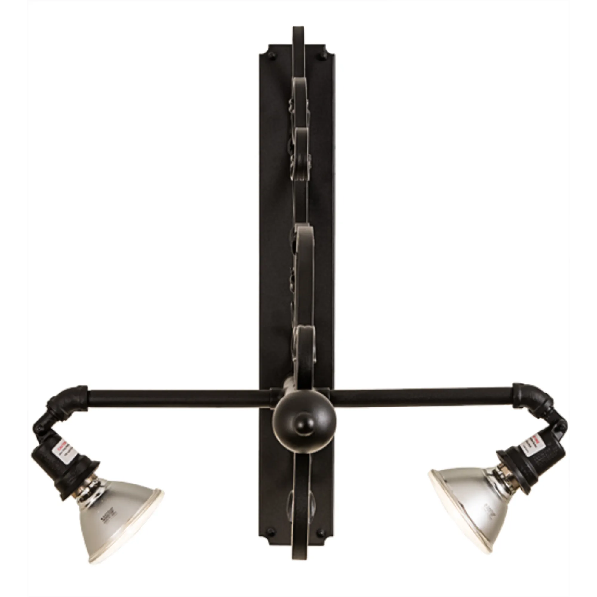 30"W Nimske 2 LT Hanging Sign Bracket – Textured Black – Wet-Rated – Meyda Lighting