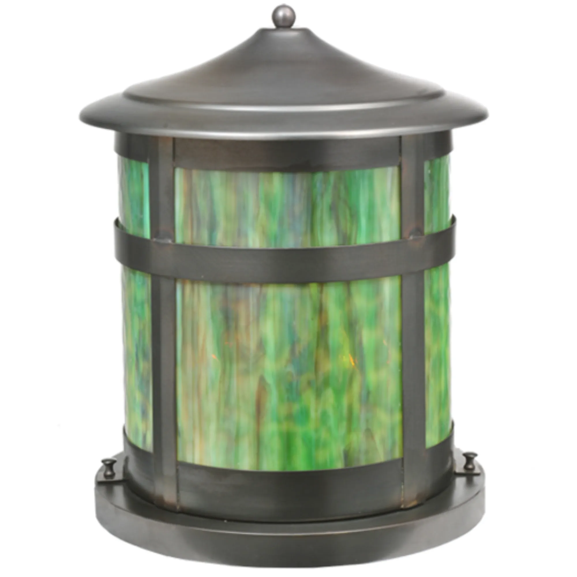 12"W Fulton Double Bar Mission Pier Mount – Craftsman Brown – Wet-Rated – Meyda Lighting