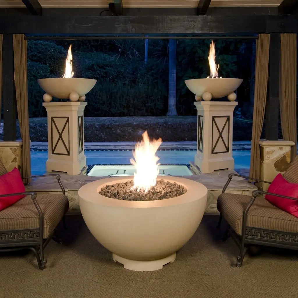 American Fyre Designs 48" Round GFRC Gas Fire Bowl American Fyre Designs