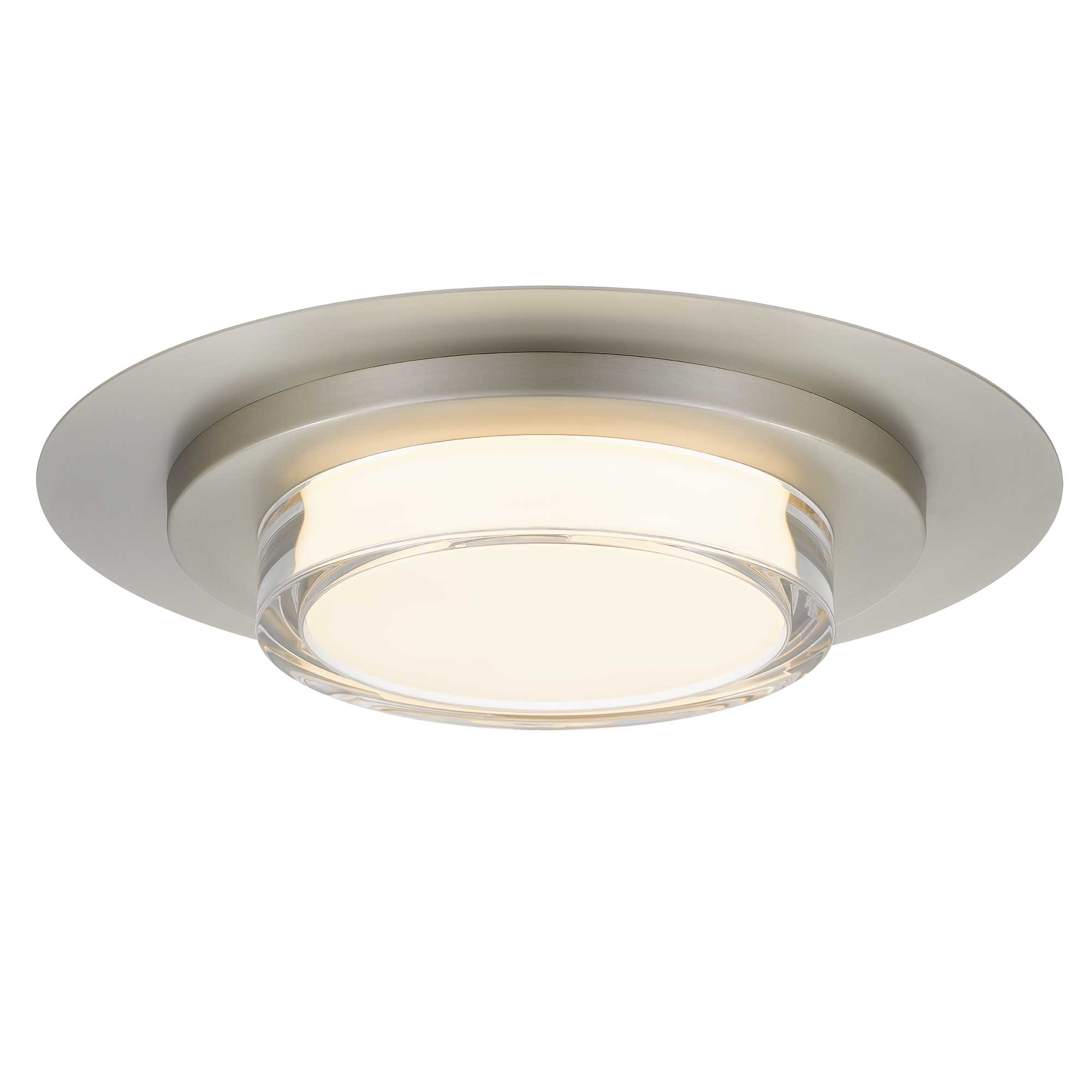 Alteck Plate 16-Inch Stainless Steel 3-CCT LED Outdoor Flush Mount Light - AFM0013-3CCT-W-BSS