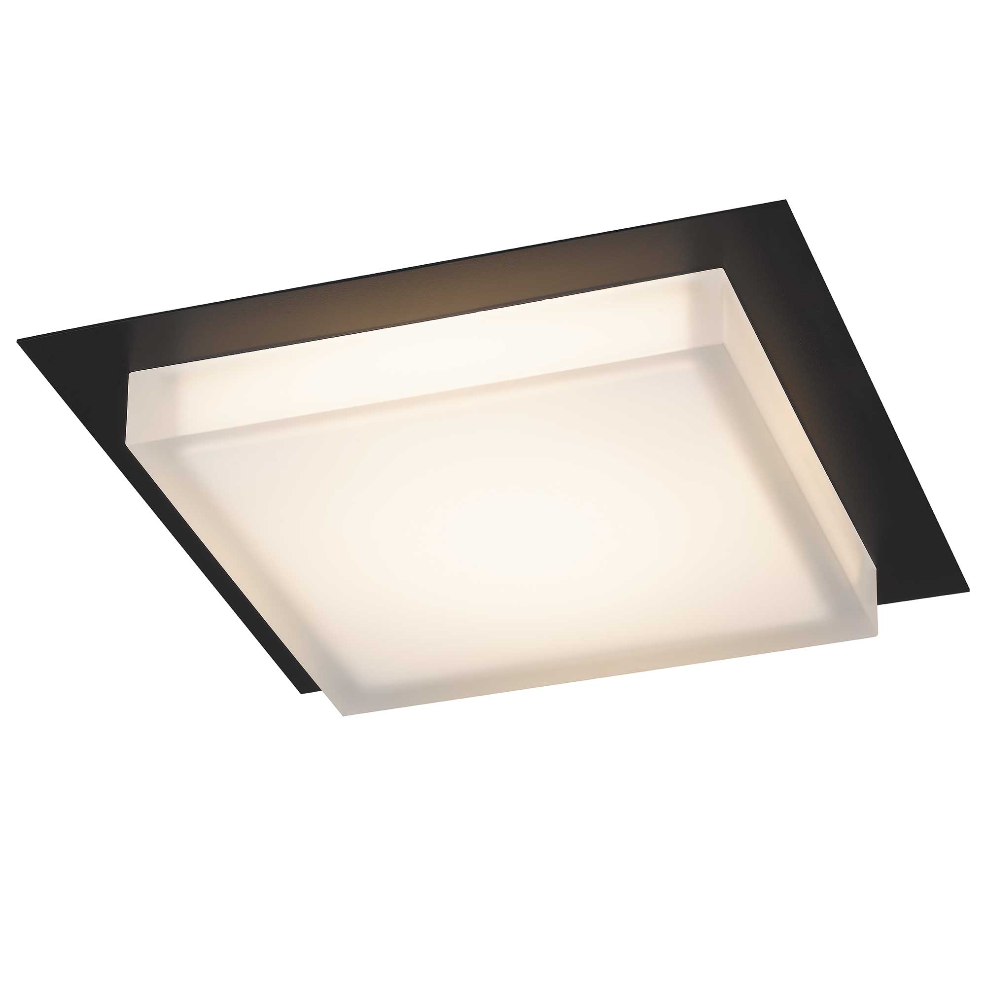 Alteck Foursquare 14-Inch Black 3-CCT LED Outdoor Flush Mount Light - AFM0015-3CCT-W-BK - Product Image 3
