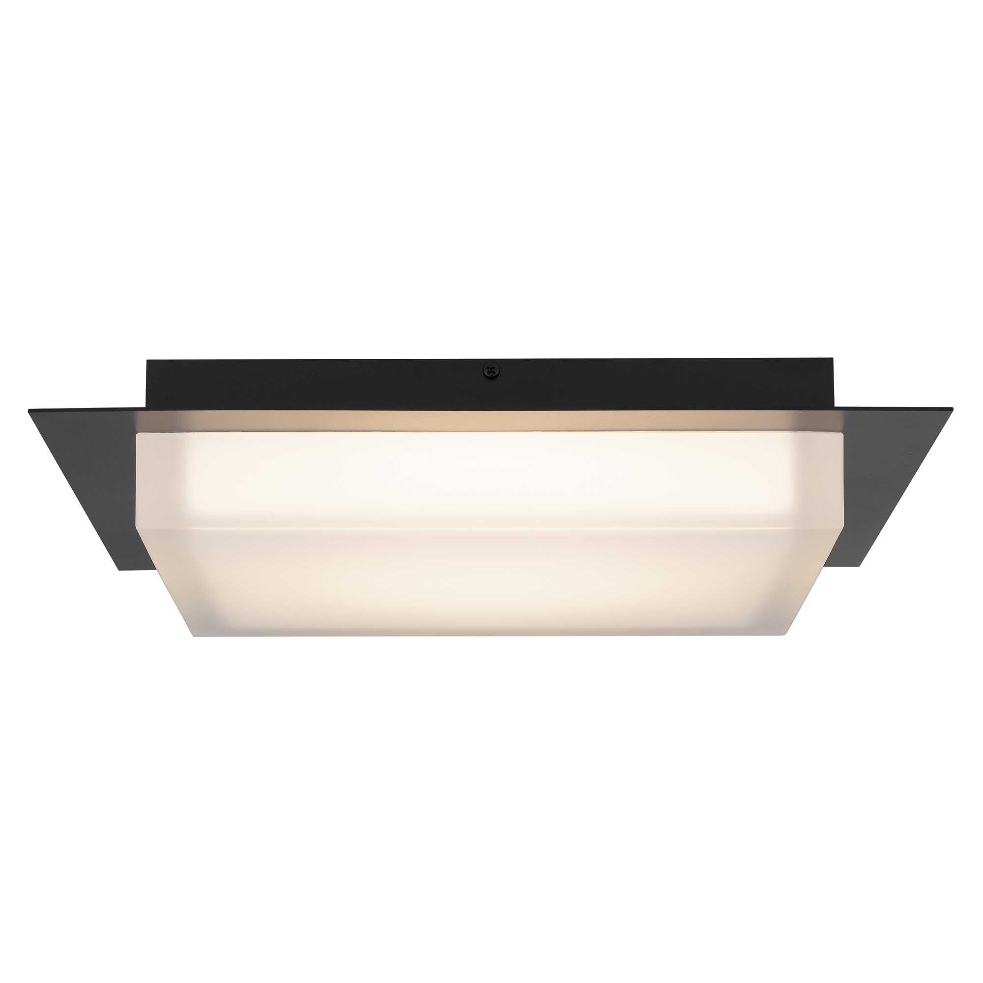 Alteck Foursquare 14-Inch Black 3-CCT LED Outdoor Flush Mount Light - AFM0015-3CCT-W-BK - Product Image 4
