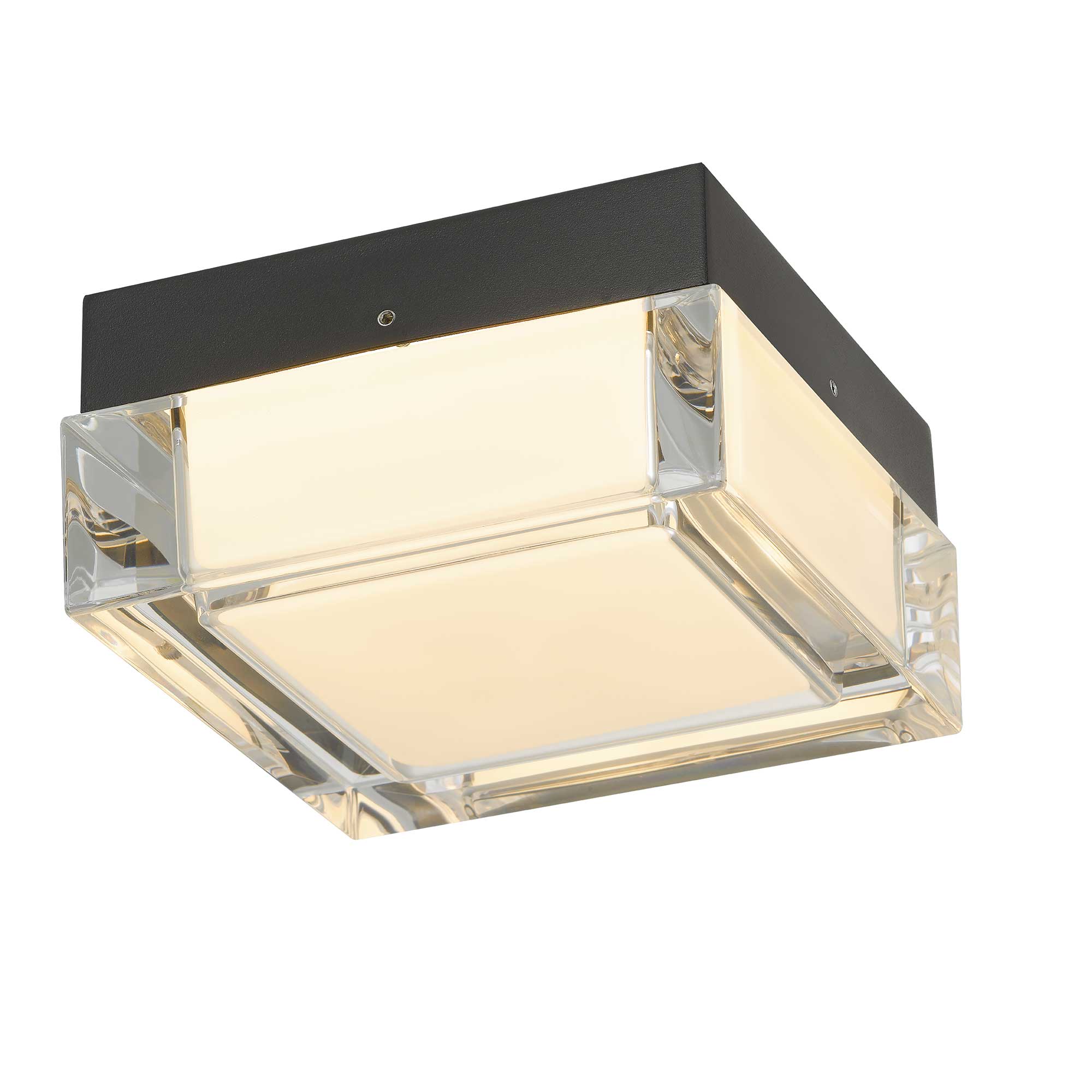 Alteck Box 5-Inch Black 3-CCT LED Outdoor Flush Mount Light - AFM0019-3CCT-W-BK