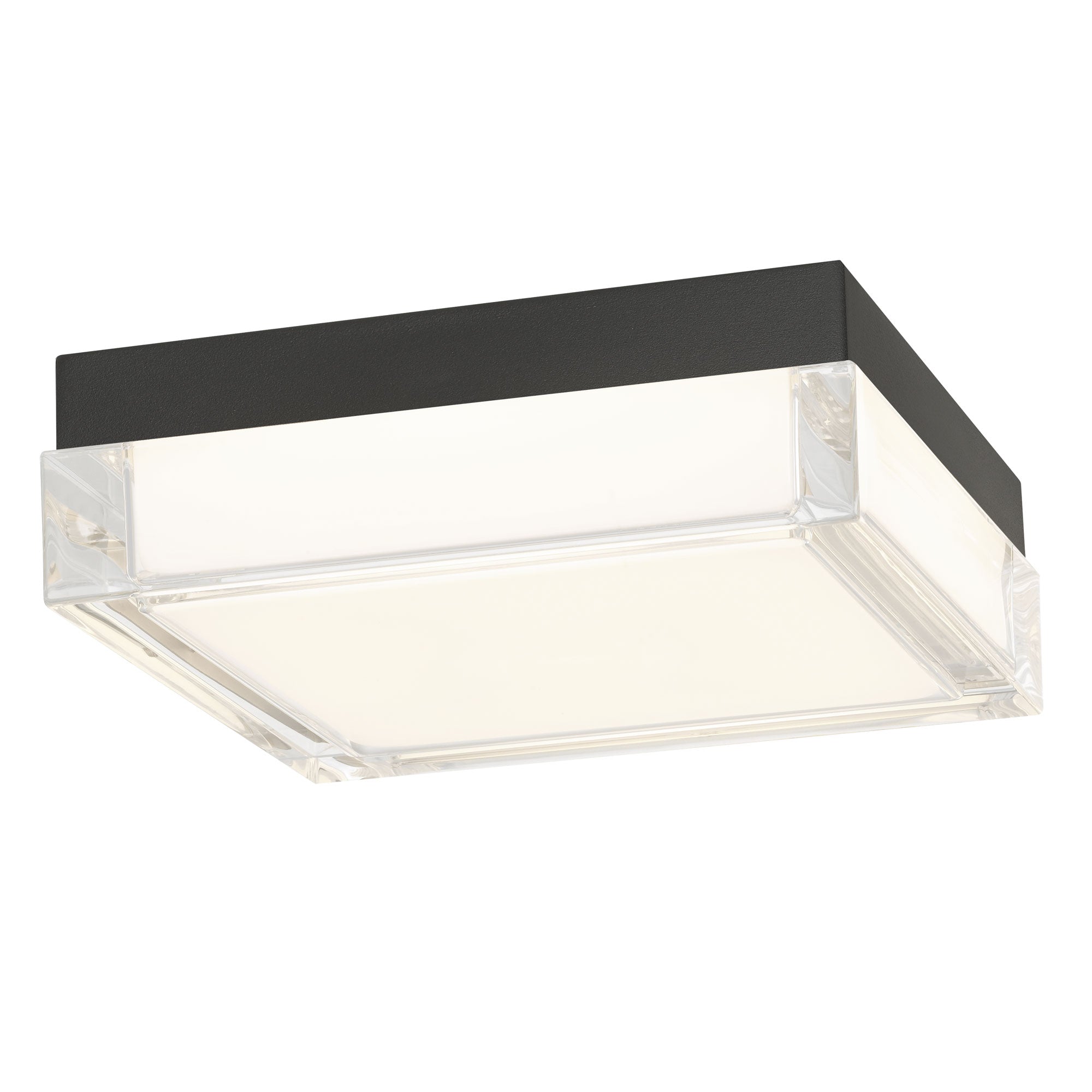 Alteck Box 8-Inch Black 3-CCT LED Outdoor Flush Mount Light - AFM0020-3CCT-W-BK
