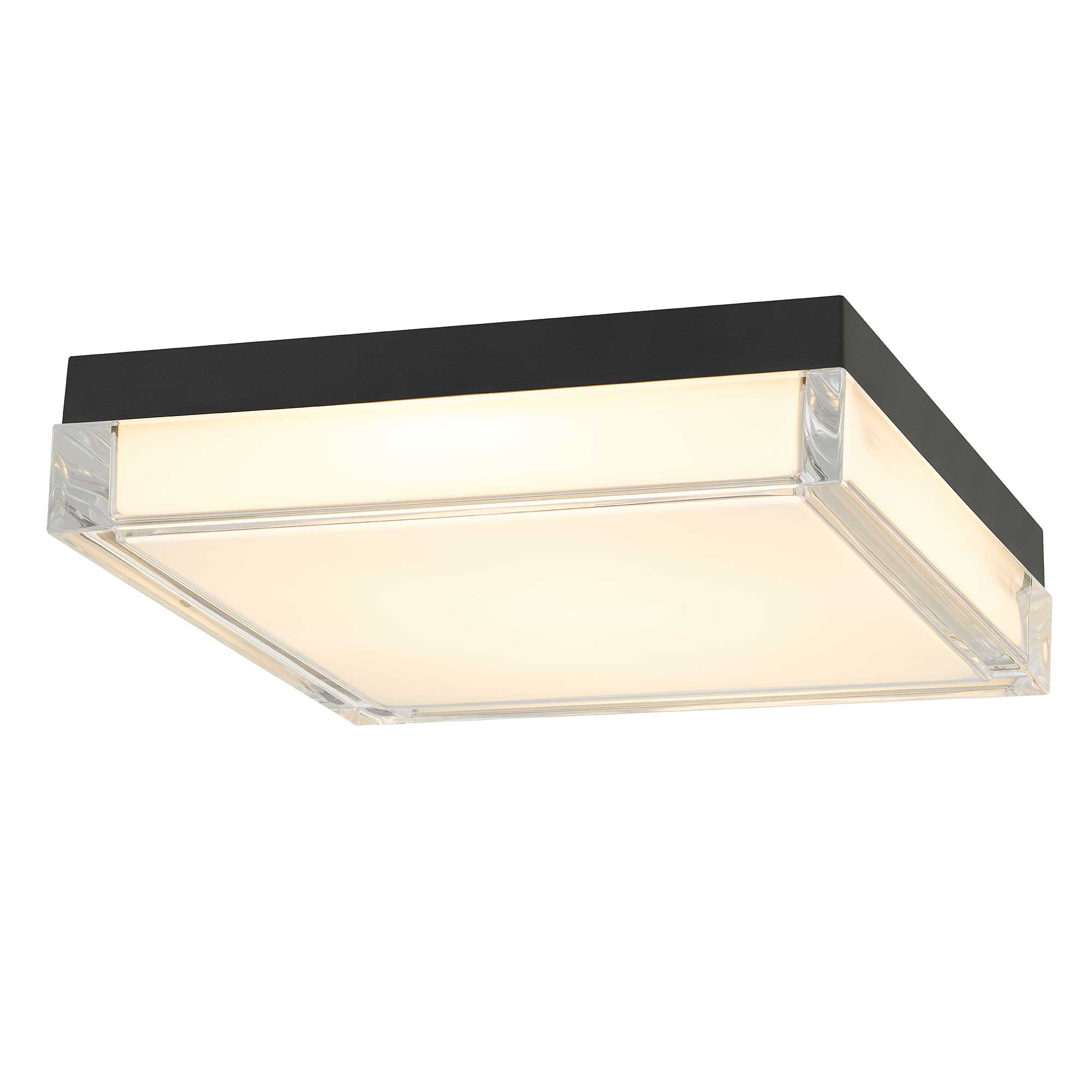 Alteck Box 11-Inch Black 3-CCT LED Outdoor Flush Mount Light - AFM0021-3CCT-W-BK