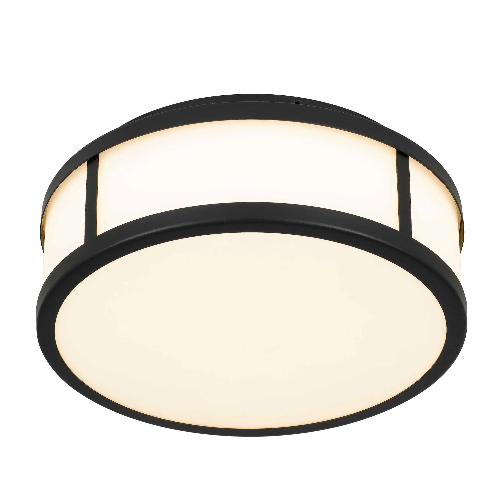Alteck Panel Round 10.25-Inch Black 3-CCT LED Outdoor Flush Mount Light - AFM0022-3CCT-W-BK - Product Image 3
