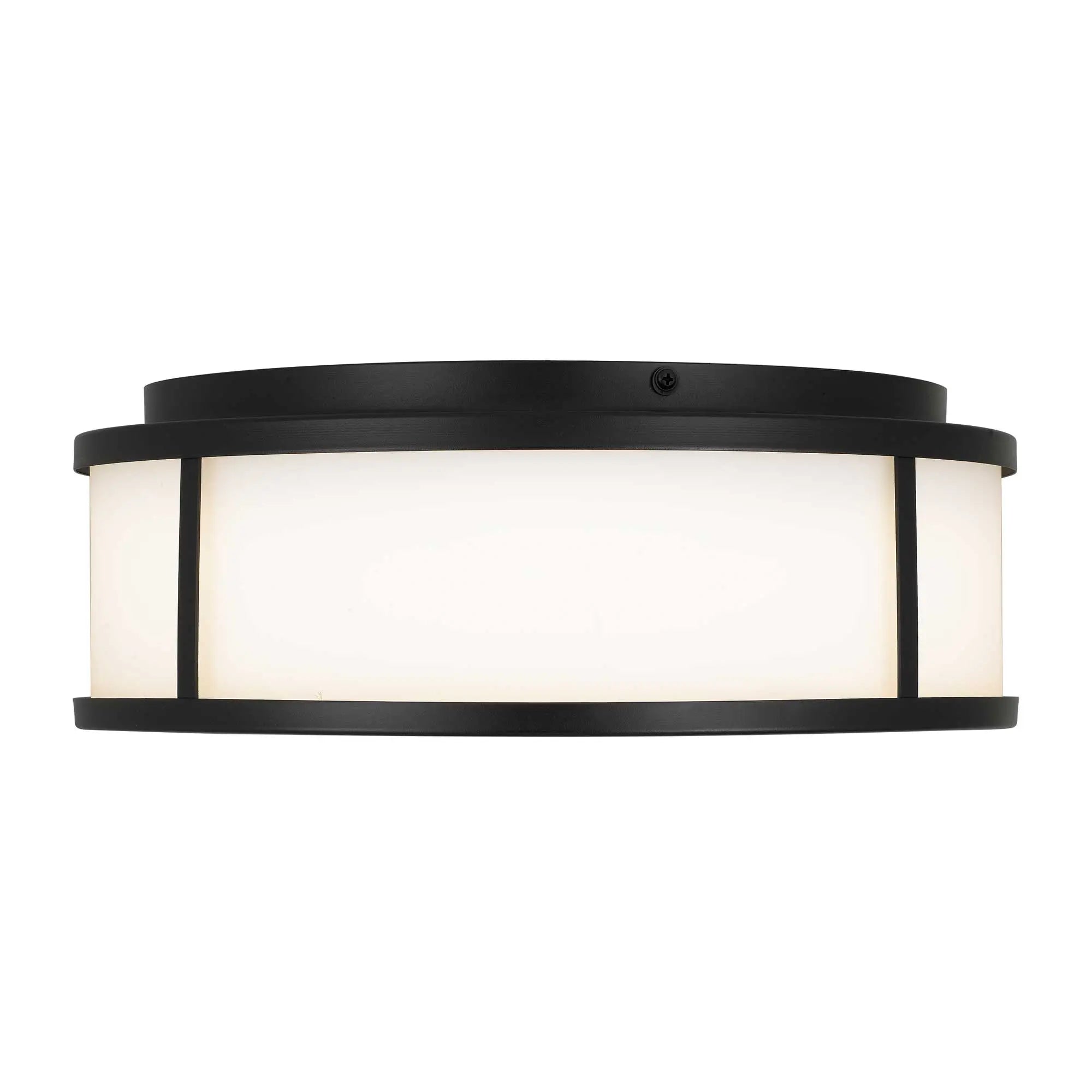 Alteck Panel Round 14-Inch Black 3-CCT LED Outdoor Flush Mount Light - AFM0023-3CCT-W-BK - Product Image 4