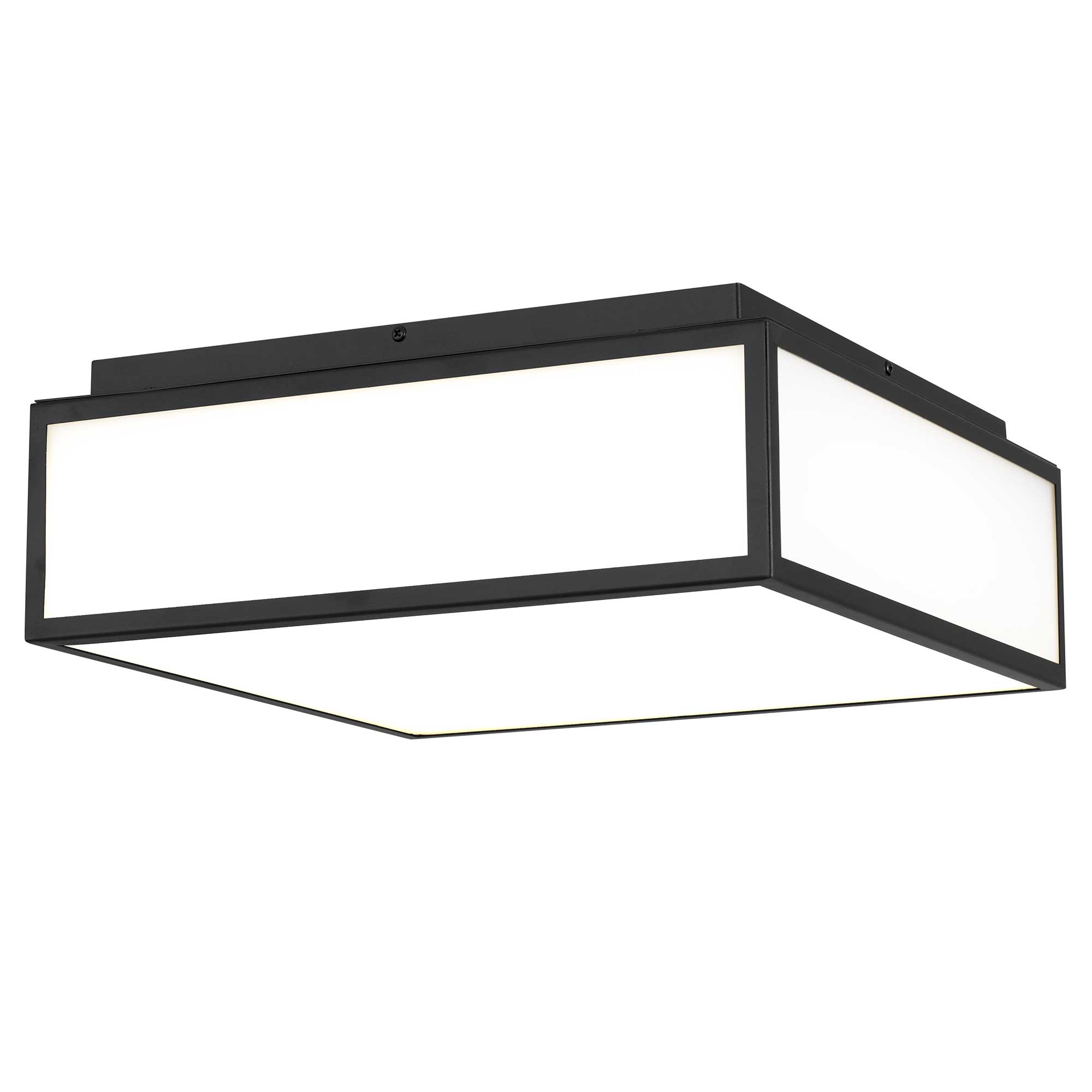 Alteck Panel Square 14-Inch Black 3-CCT LED Outdoor Flush Mount Light - AFM0025-3CCT-W-BK