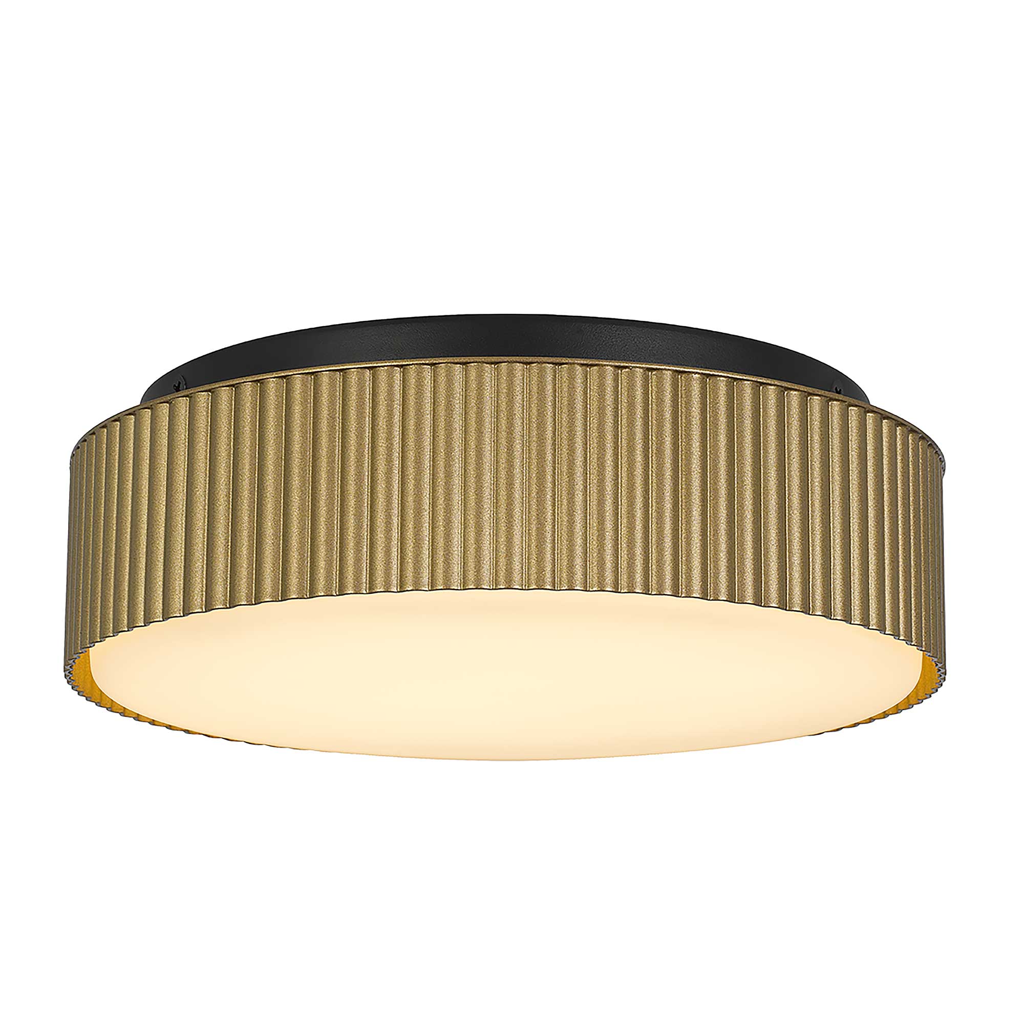 Alteck CHANNEL 9-Inch Black LED Outdoor Flush Mount Light - AFM0064-5CCT-W-BK/PB