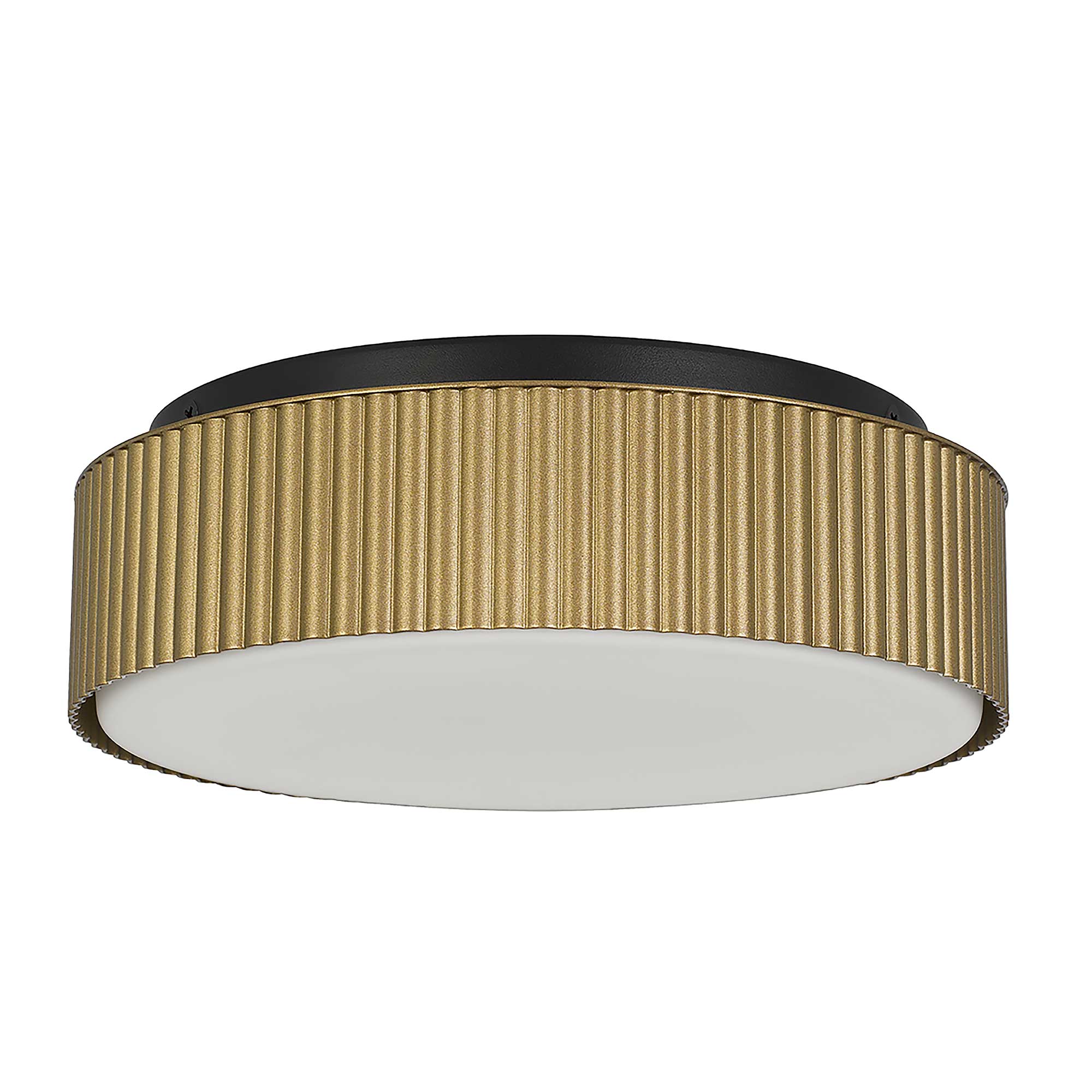 Alteck CHANNEL 9-Inch Black LED Outdoor Flush Mount Light - AFM0064-5CCT-W-BK/PB - Product Image 2