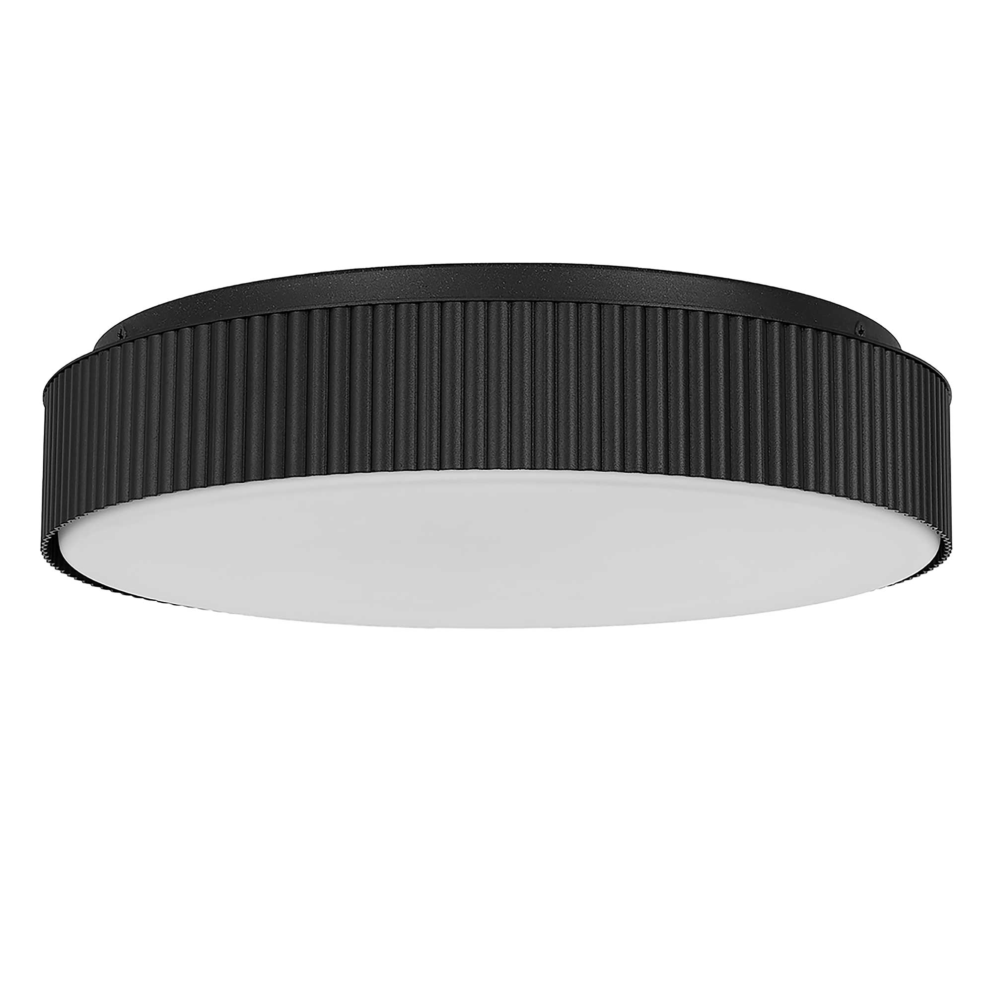 Alteck CHANNEL 13-Inch Black LED Outdoor Flush Mount Light - AFM0065-5CCT-W-BK - Product Image 2