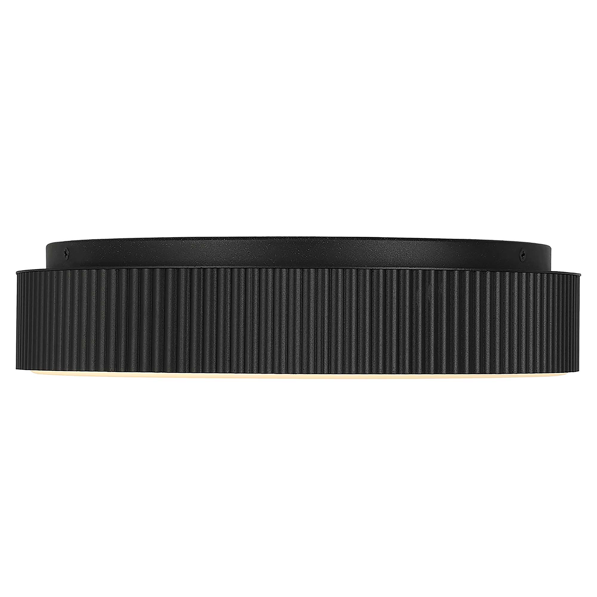 Alteck CHANNEL 13-Inch Black LED Outdoor Flush Mount Light - AFM0065-5CCT-W-BK - Product Image 3