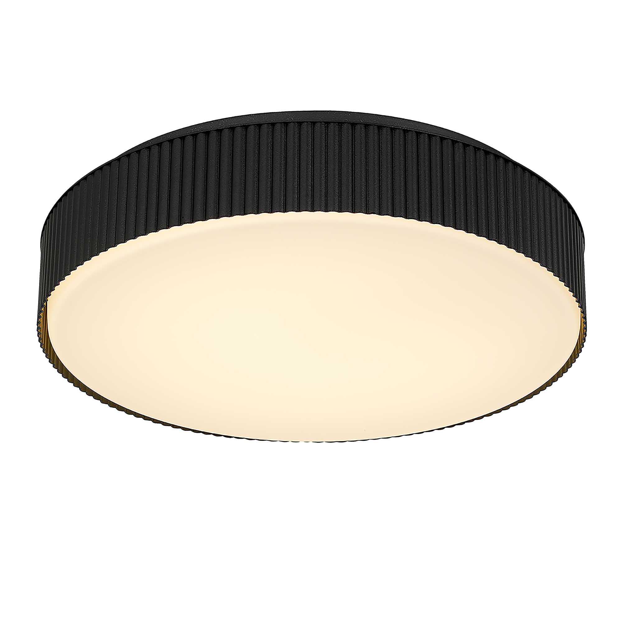 Alteck CHANNEL 13-Inch Black LED Outdoor Flush Mount Light - AFM0065-5CCT-W-BK - Product Image 4