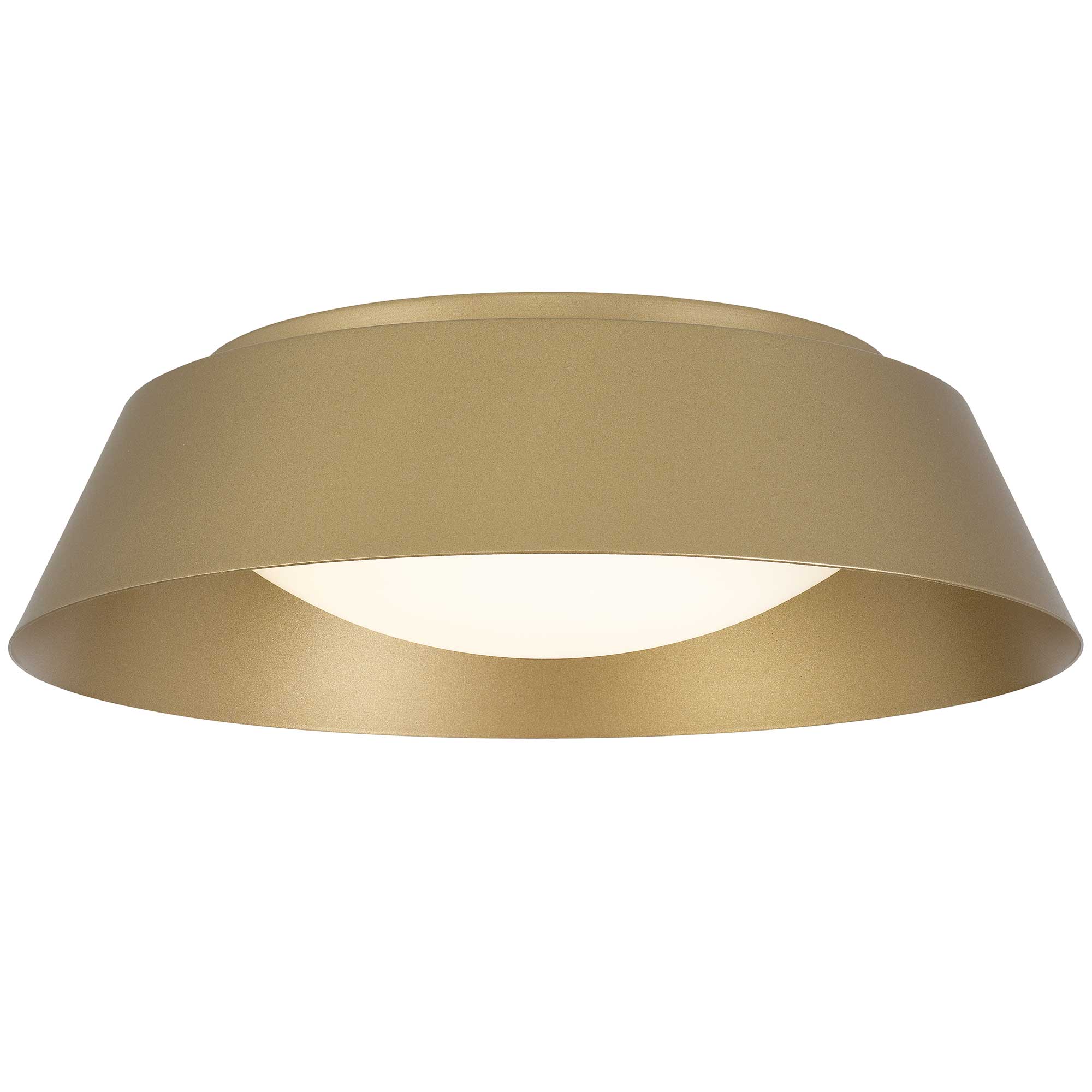 Alteck Pez 15-Inch Painted Brass LED Outdoor Flush Mount Light - AFM0067-5CCT-W-PB