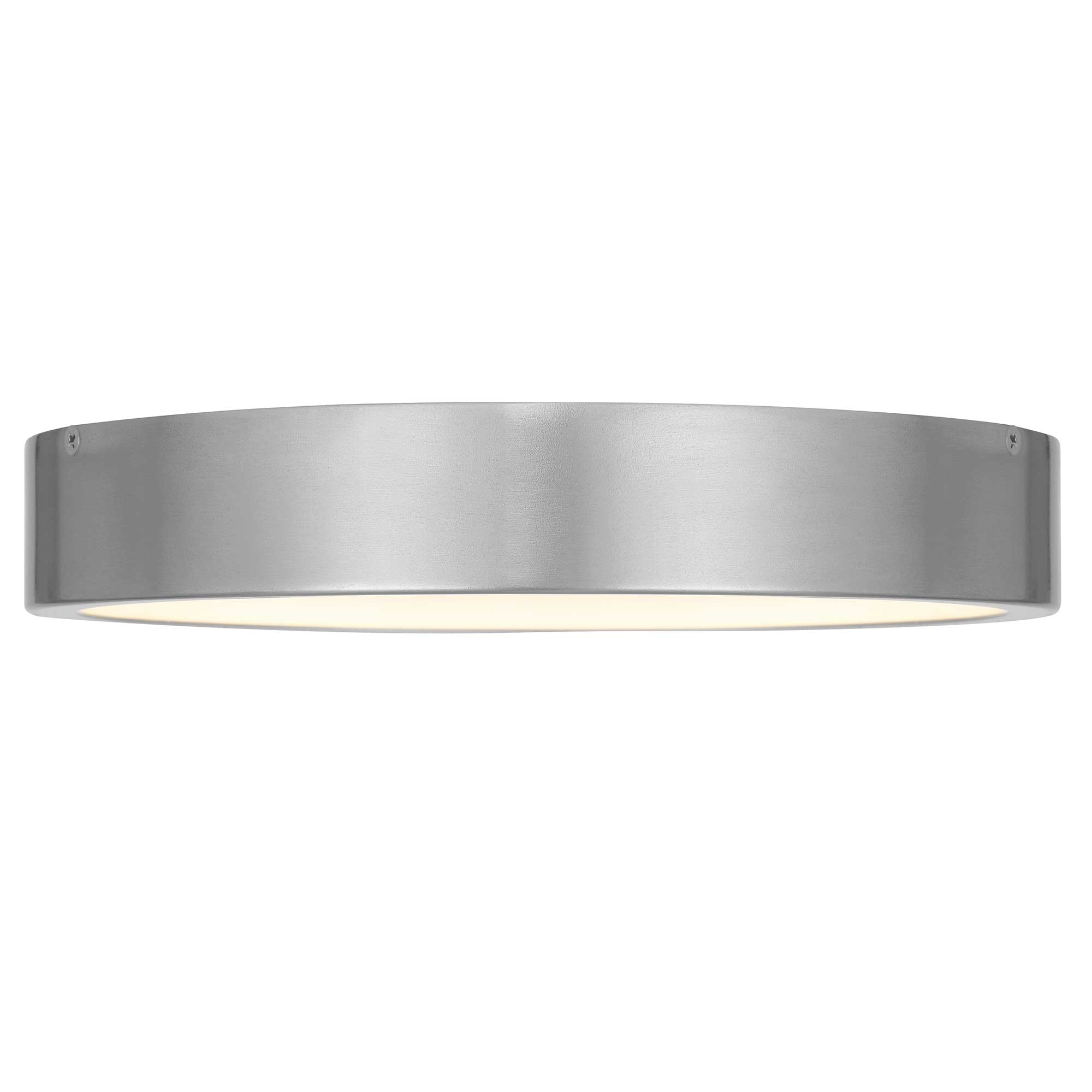 Alteck Stellar 11-Inch Brushed Aluminum LED Outdoor Flush Mount Light - AFM0068-5CCT-W-BA - Product Image 3