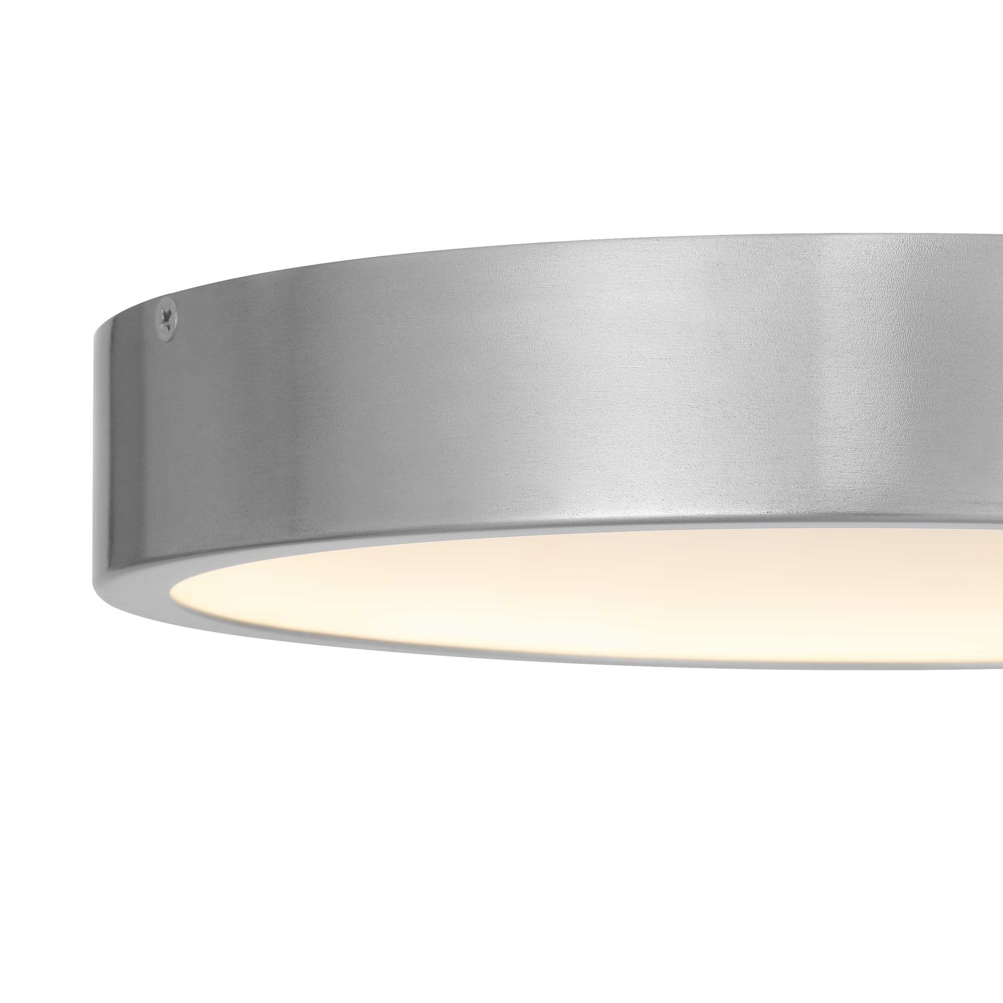 Alteck Stellar 11-Inch Brushed Aluminum LED Outdoor Flush Mount Light - AFM0068-5CCT-W-BA - Product Image 5