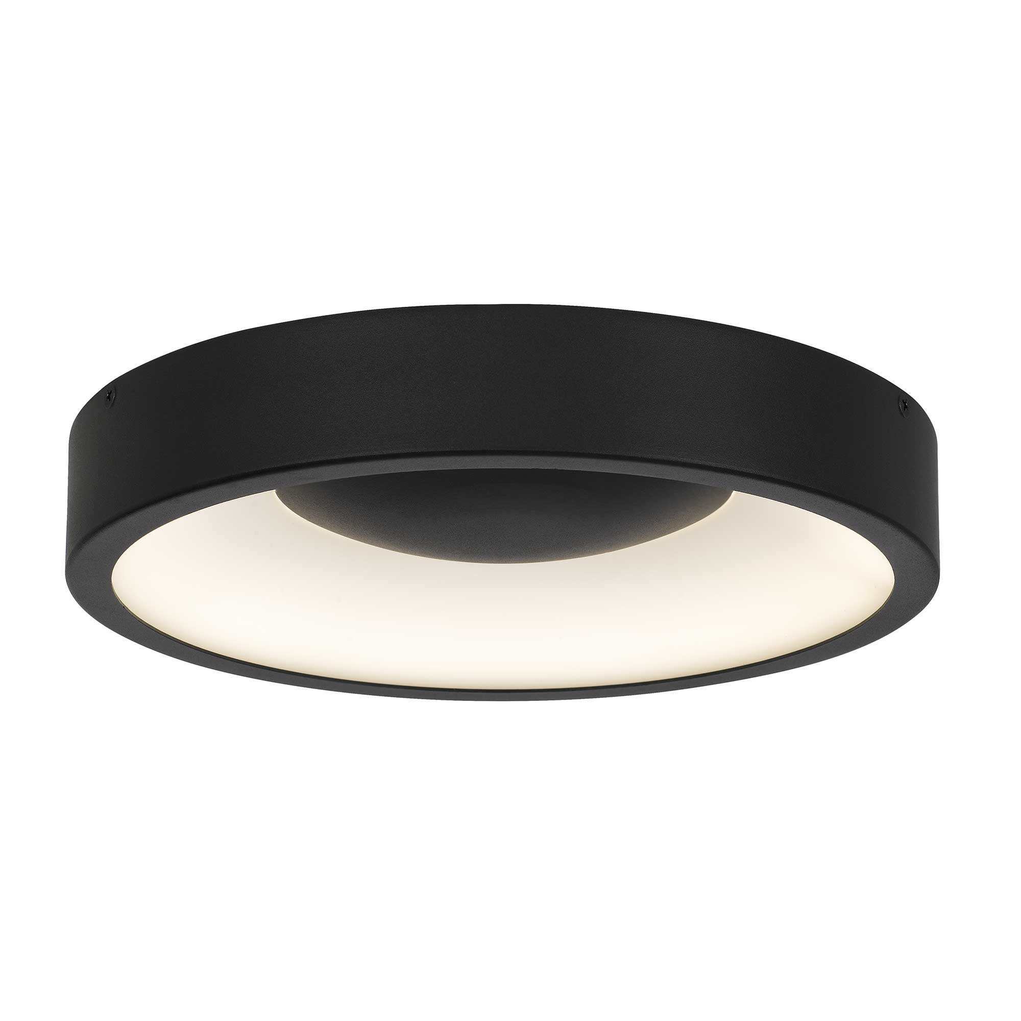 Alteck Stellar 11-Inch Black LED Outdoor Flush Mount Light - AFM0068-5CCT-W-BK