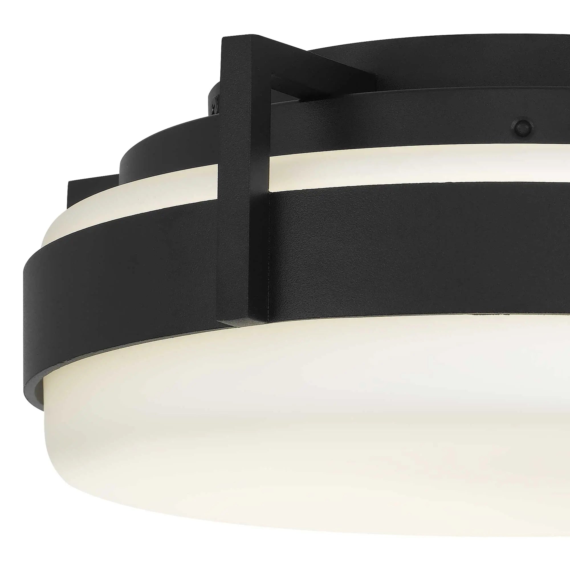 Alteck Ted 12-Inch Black LED Outdoor Flush Mount Light - AFM0085-5CCT-W-BK - Product Image 5