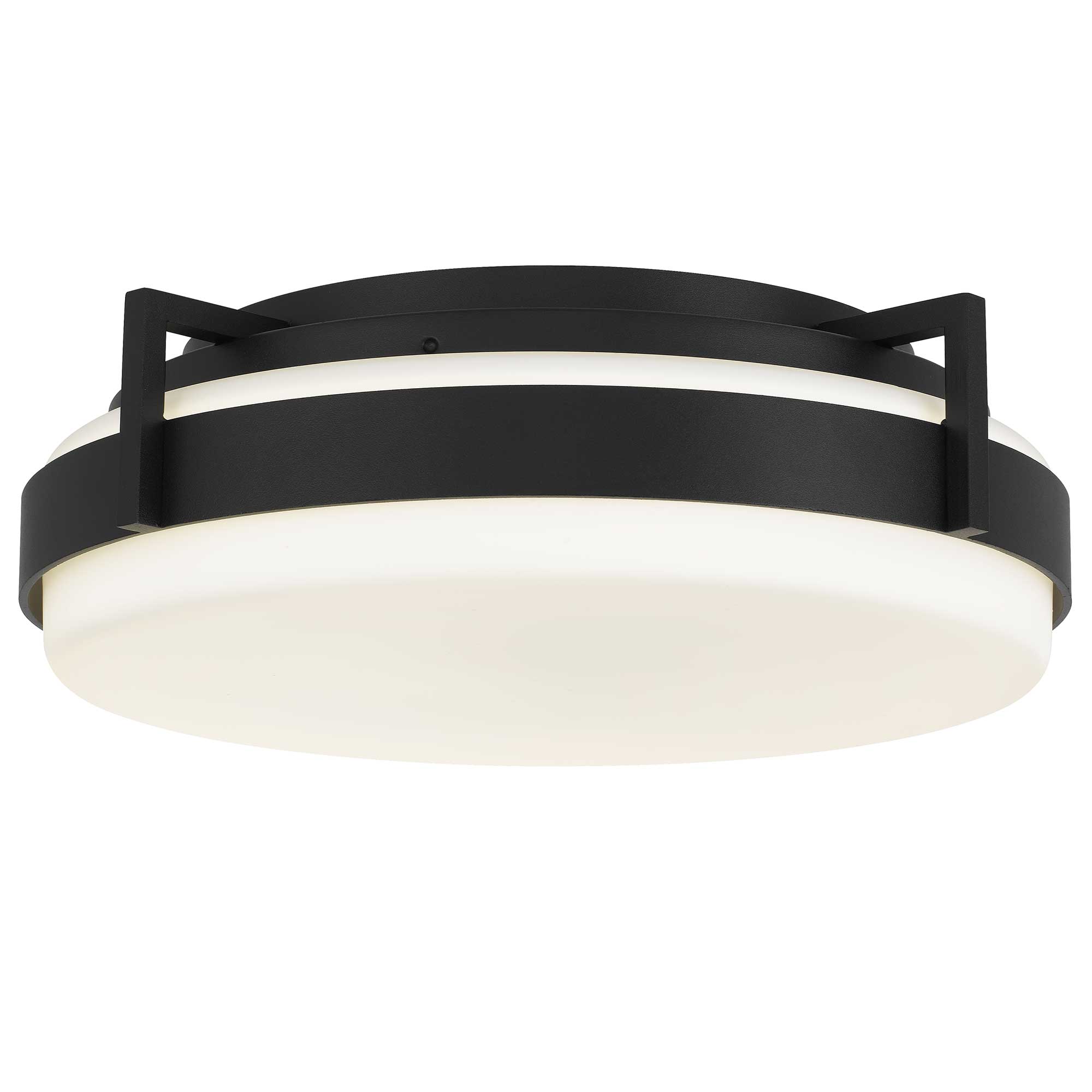 Alteck Ted 15-Inch Sand black LED Outdoor Flush Mount Light - AFM0086-5CCT-W-BK