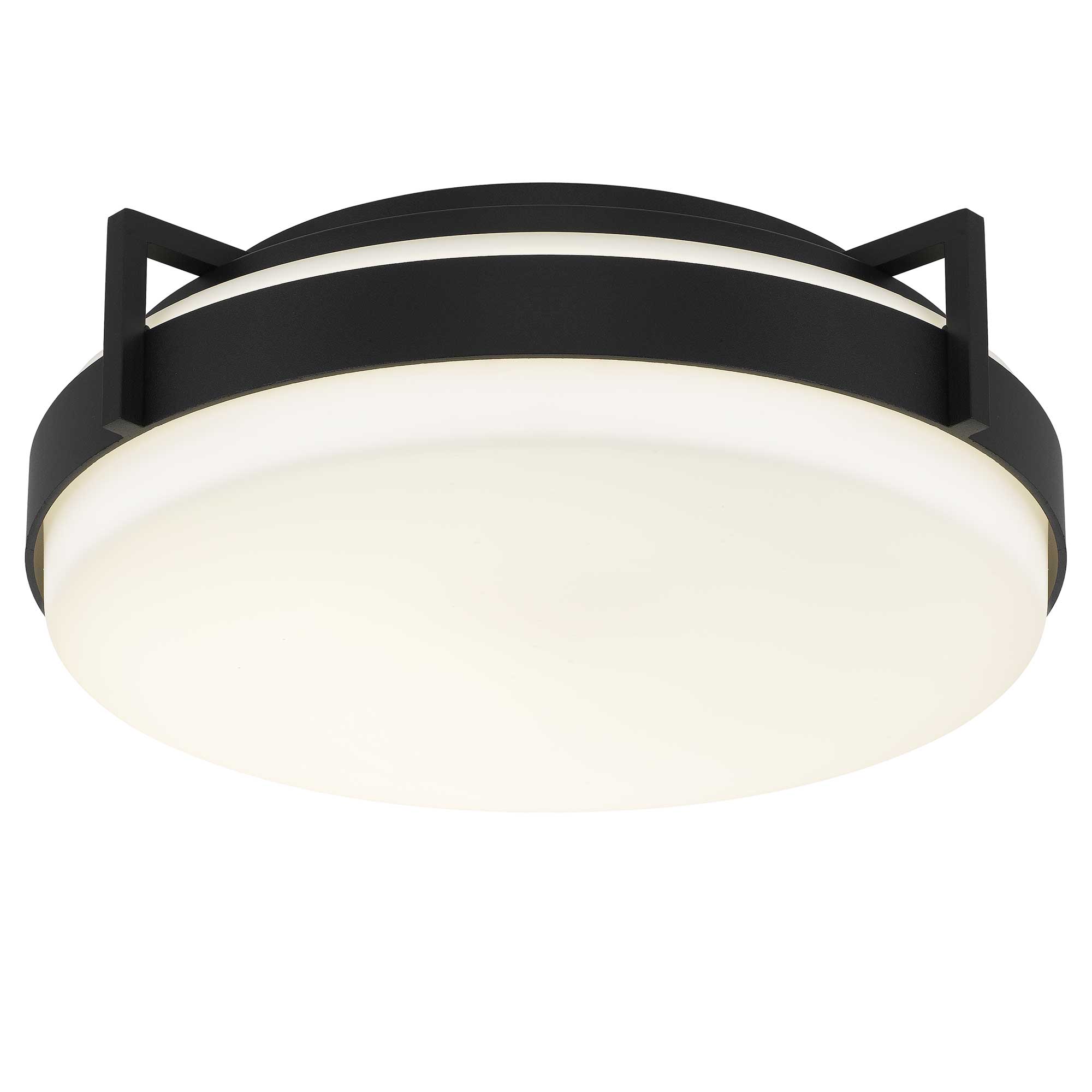Alteck Ted 15-Inch Sand black LED Outdoor Flush Mount Light - AFM0086-5CCT-W-BK - Product Image 4