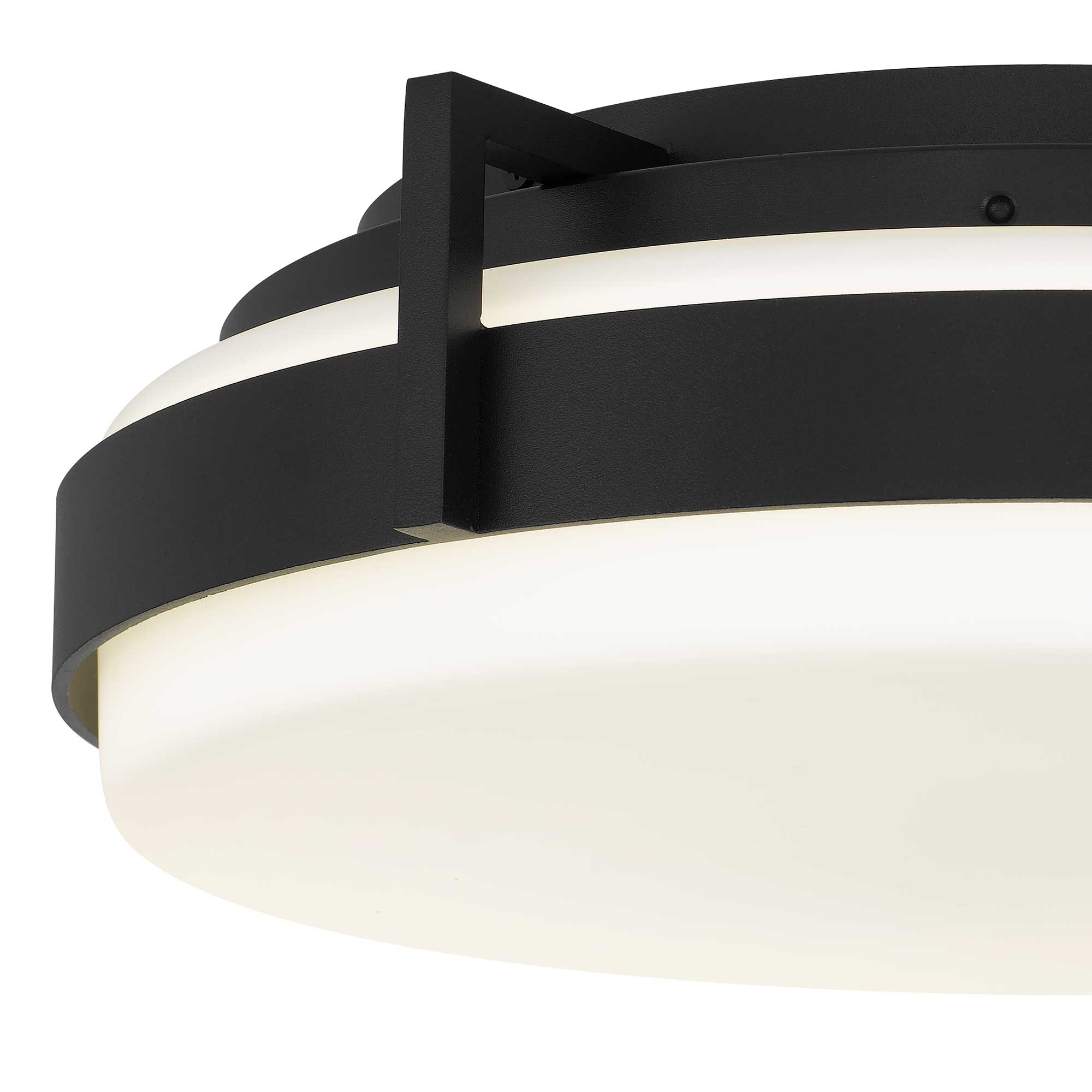 Alteck Ted 15-Inch Sand black LED Outdoor Flush Mount Light - AFM0086-5CCT-W-BK - Product Image 5