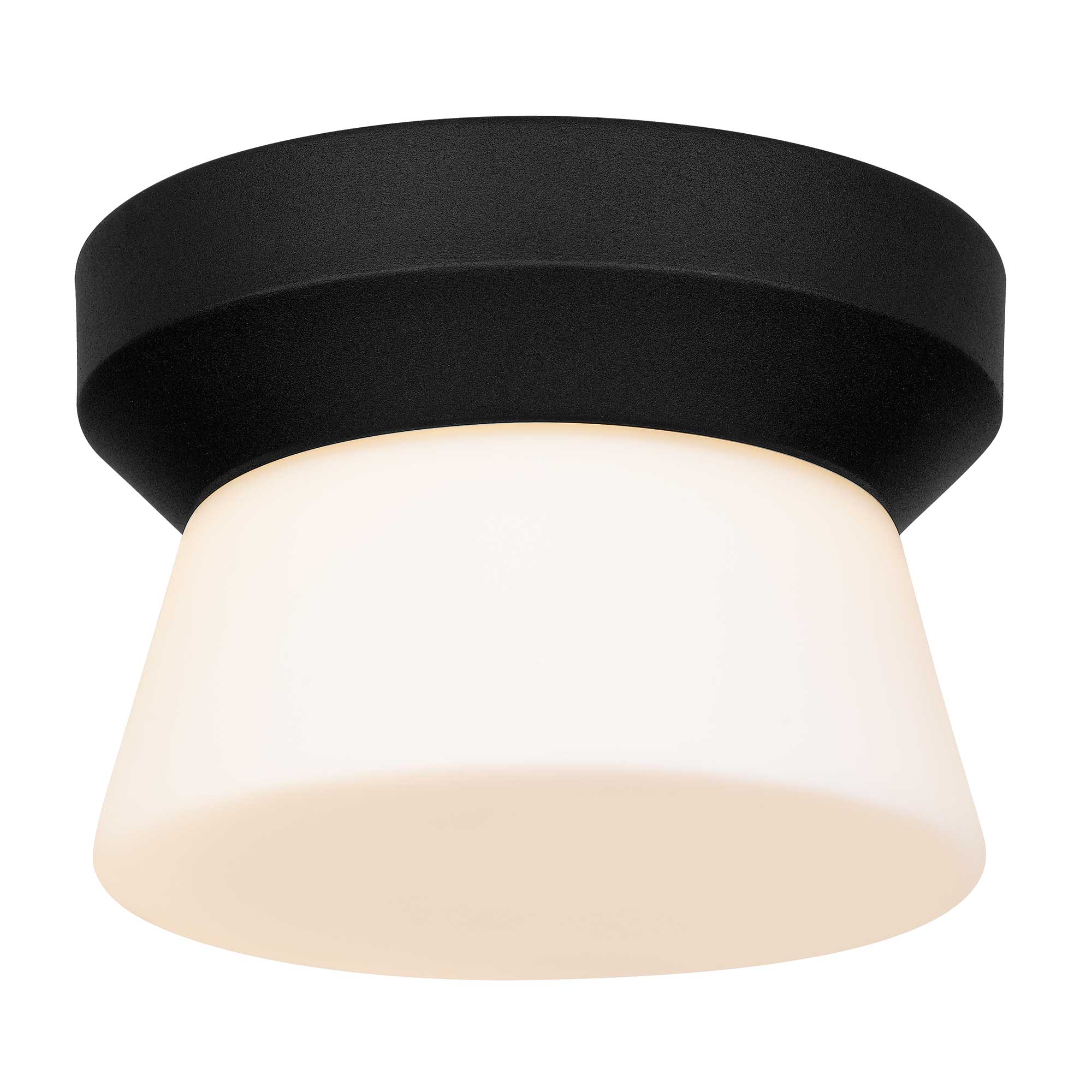 Alteck Skirt 7-Inch Black 3-CCT LED Outdoor Flush Mount Light - AFM0147-3CCT-W-BK