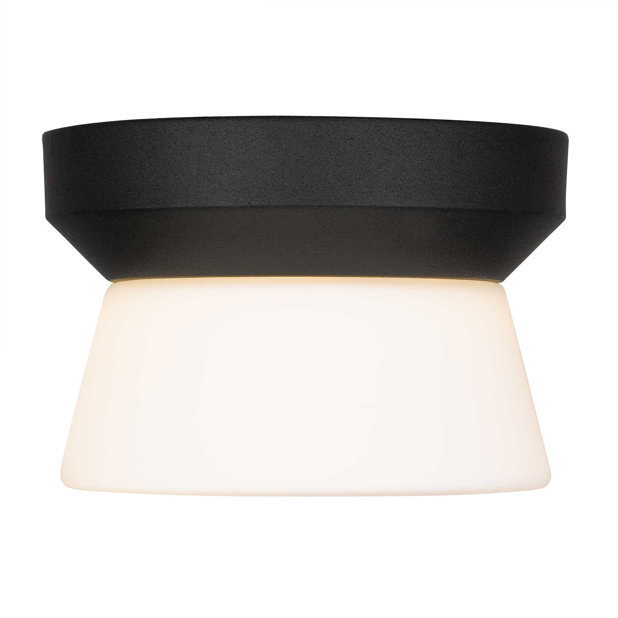 Alteck Skirt 7-Inch Black 3-CCT LED Outdoor Flush Mount Light - AFM0147-3CCT-W-BK - Product Image 3