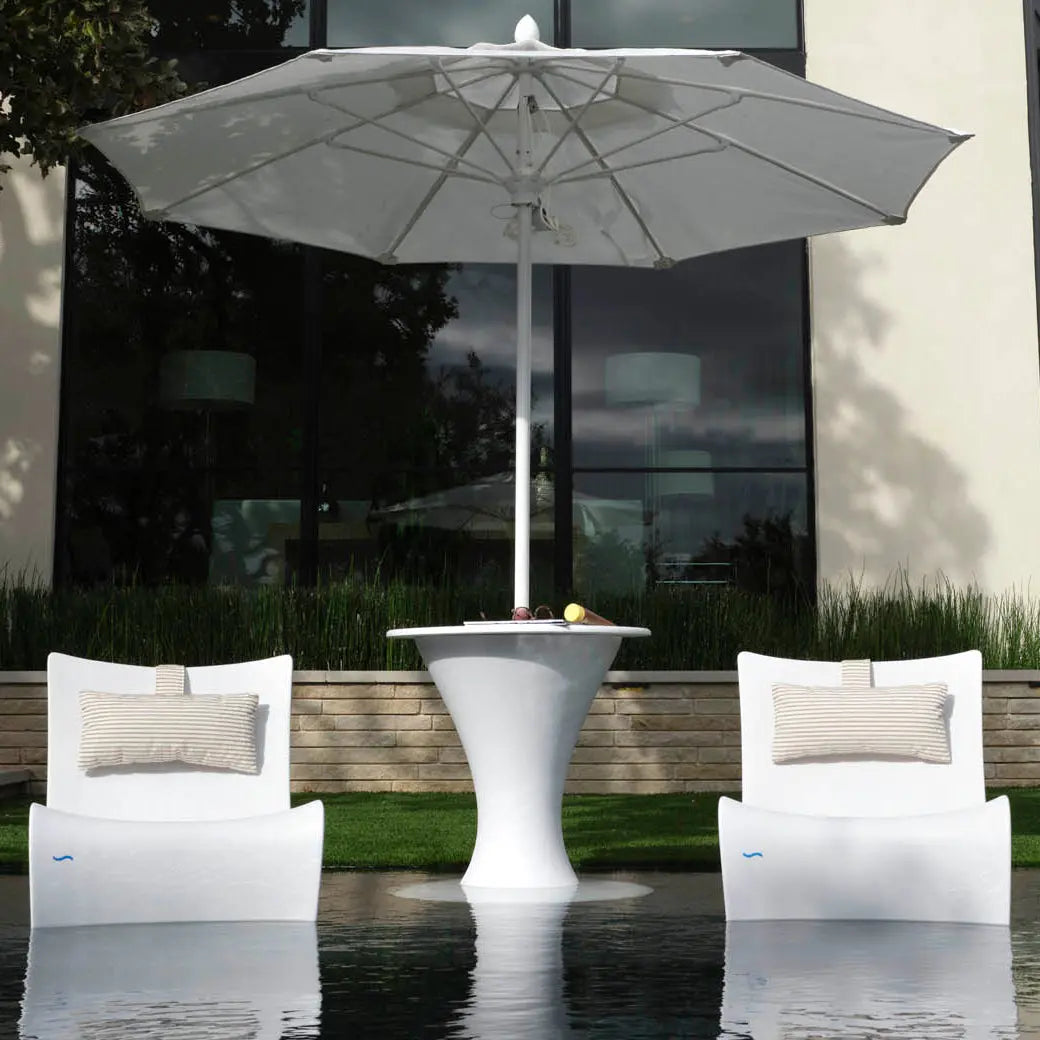 Ledge Lounger Autograph Umbrella Stand Ice Bin Resin In-Pool Table - view 2