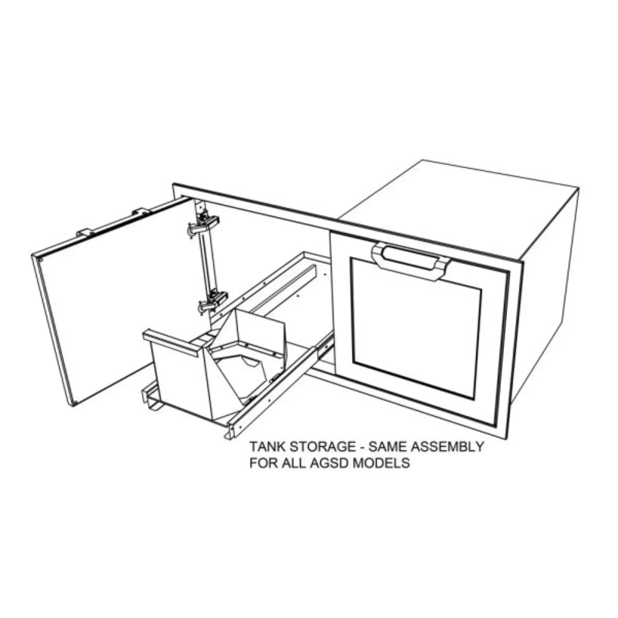 Hestan 30-Inch Outdoor Kitchen Double Storage Doors Hestan