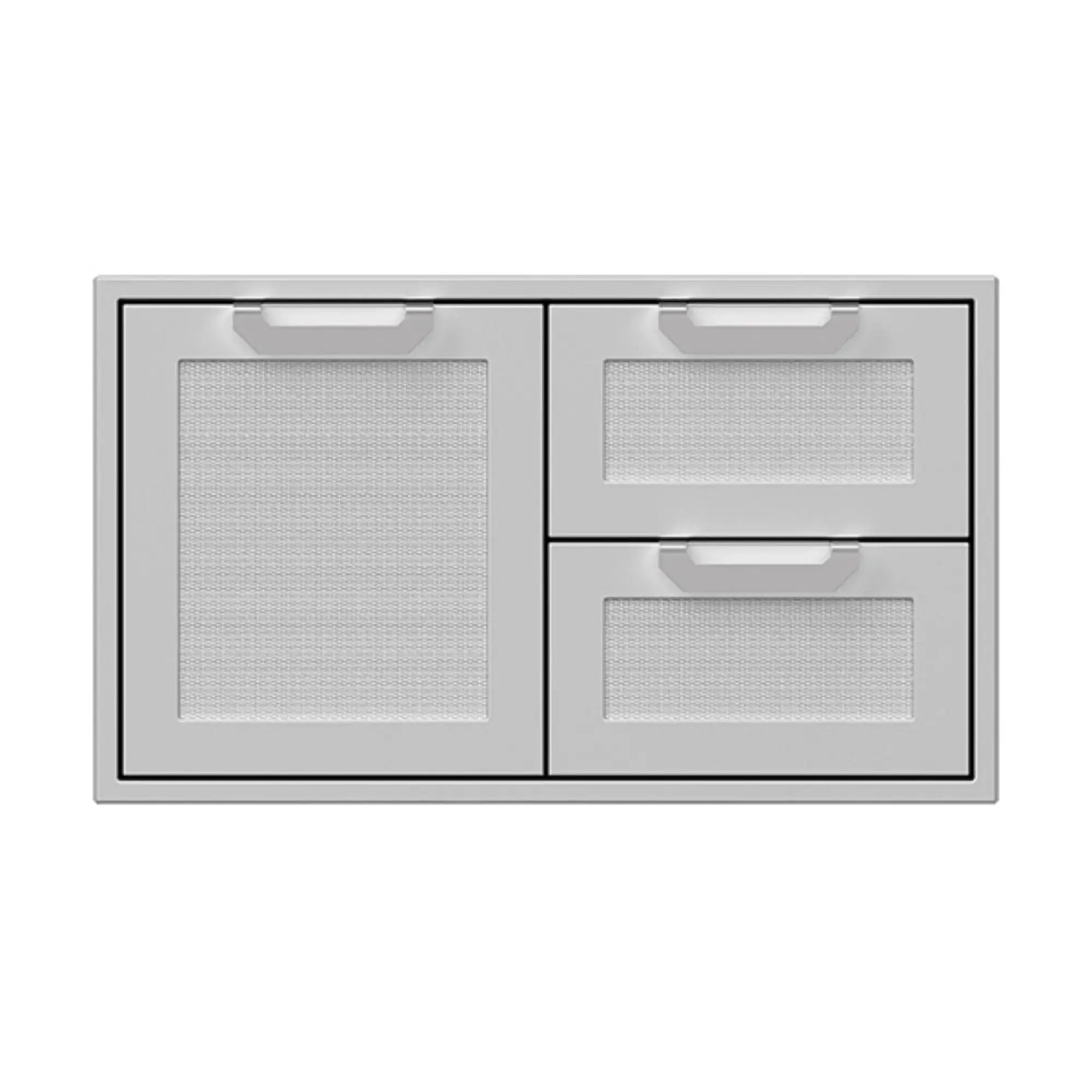 Hestan 36-Inch Outdoor Kitchen Double Drawer & Storage Door Combo Hestan