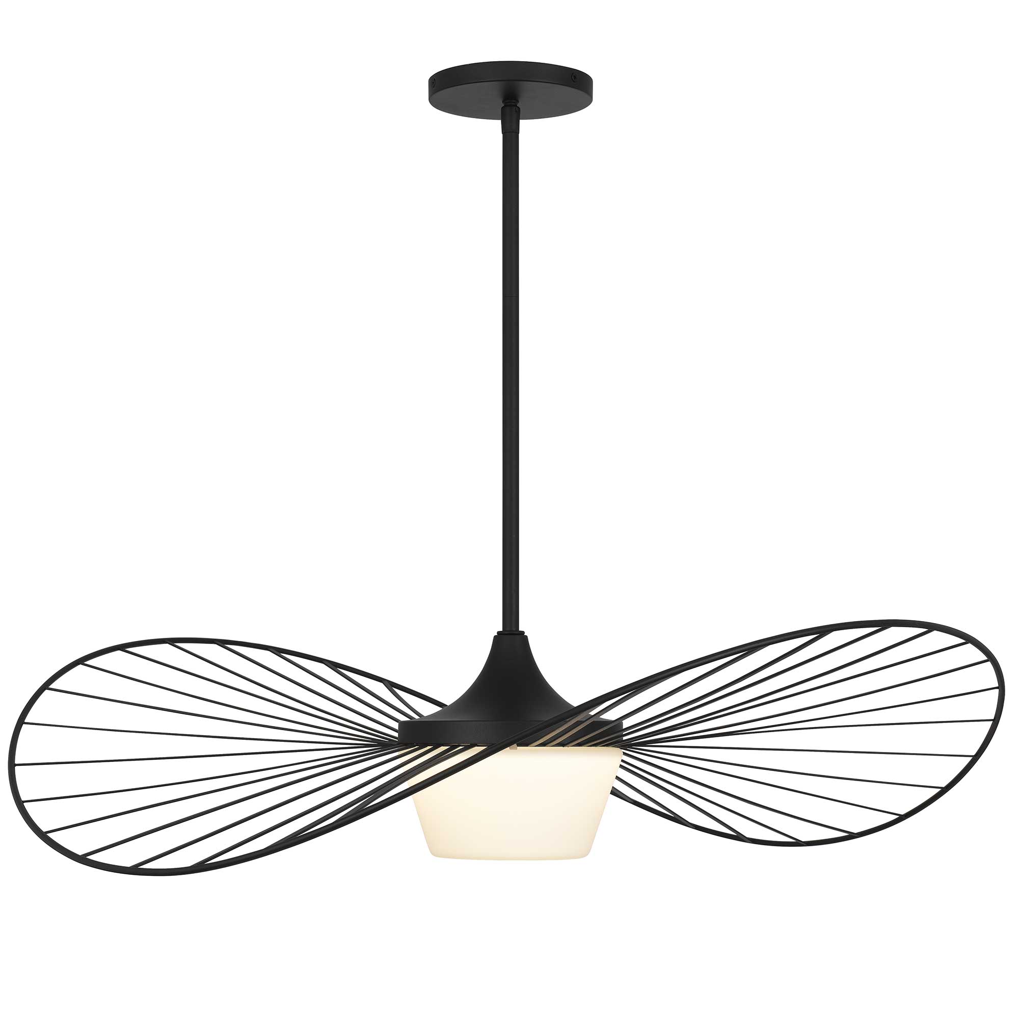 Alteck New Wave 34-Inch Black LED Outdoor Pendant Light - AP0070-5CCT-W-BK