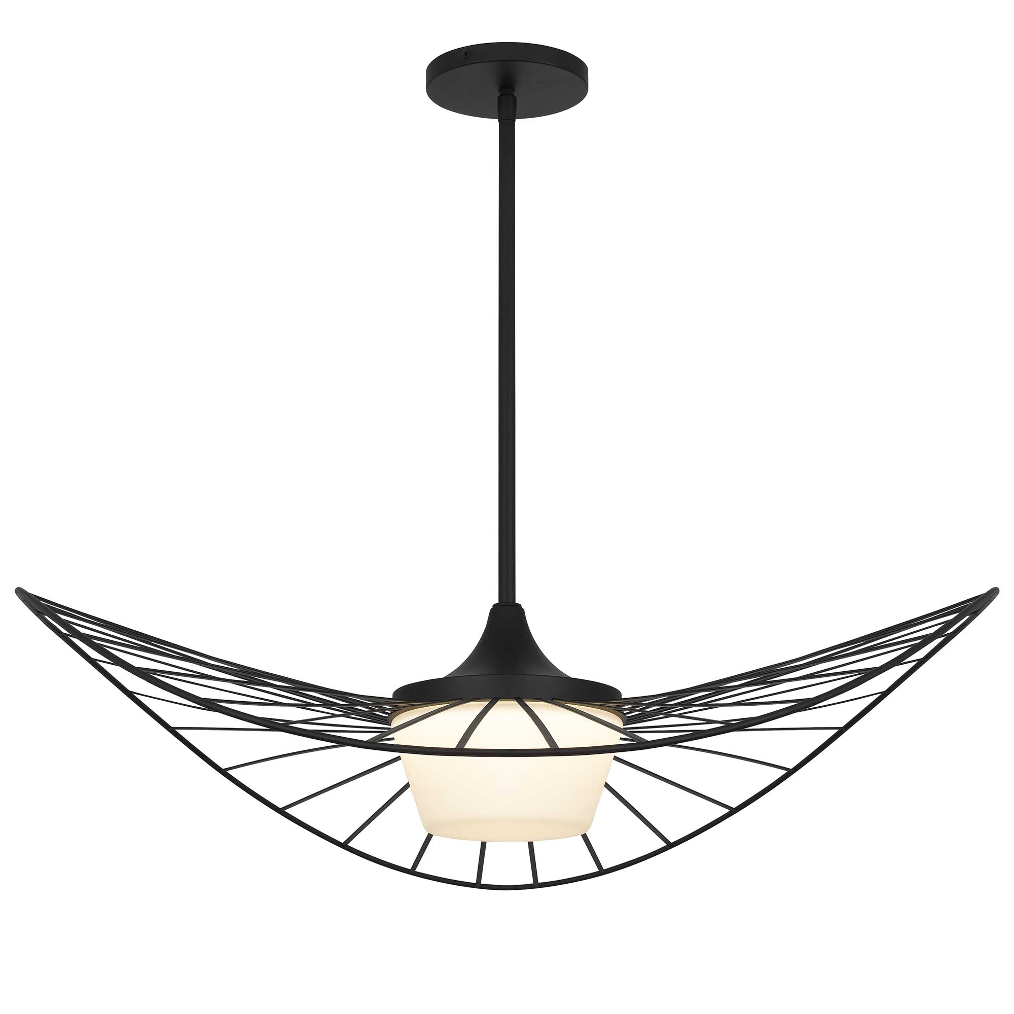 Alteck New Wave 34-Inch Black LED Outdoor Pendant Light - AP0070-5CCT-W-BK - Product Image 4