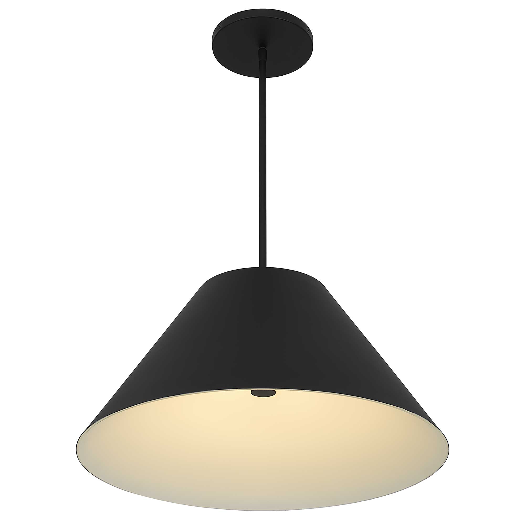 Alteck Jaz 21.875-Inch Black LED Outdoor Pendant Light - AP0078-5CCT-W-BK - Product Image 4