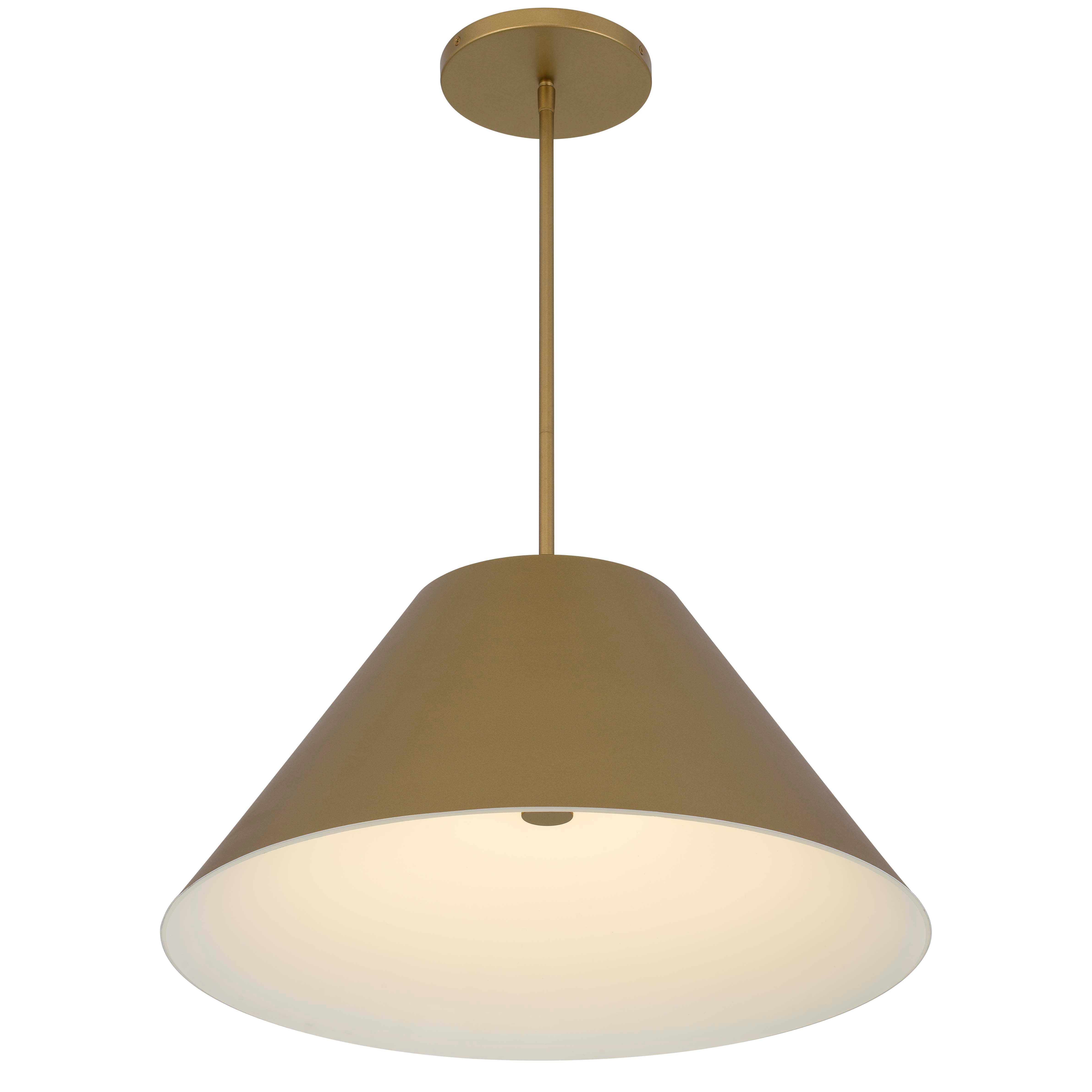 Alteck Jaz 21.875-Inch Painted brass LED Outdoor Pendant Light - AP0078-5CCT-W-PB - Product Image 4