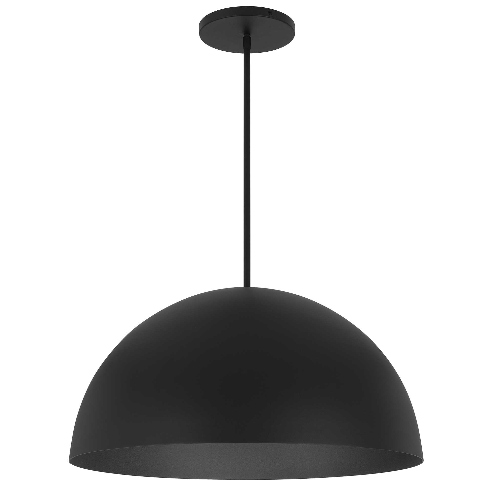 Alteck Half Round 23.625-Inch Black LED Outdoor Pendant Light - AP0083-5CCT-W-BK