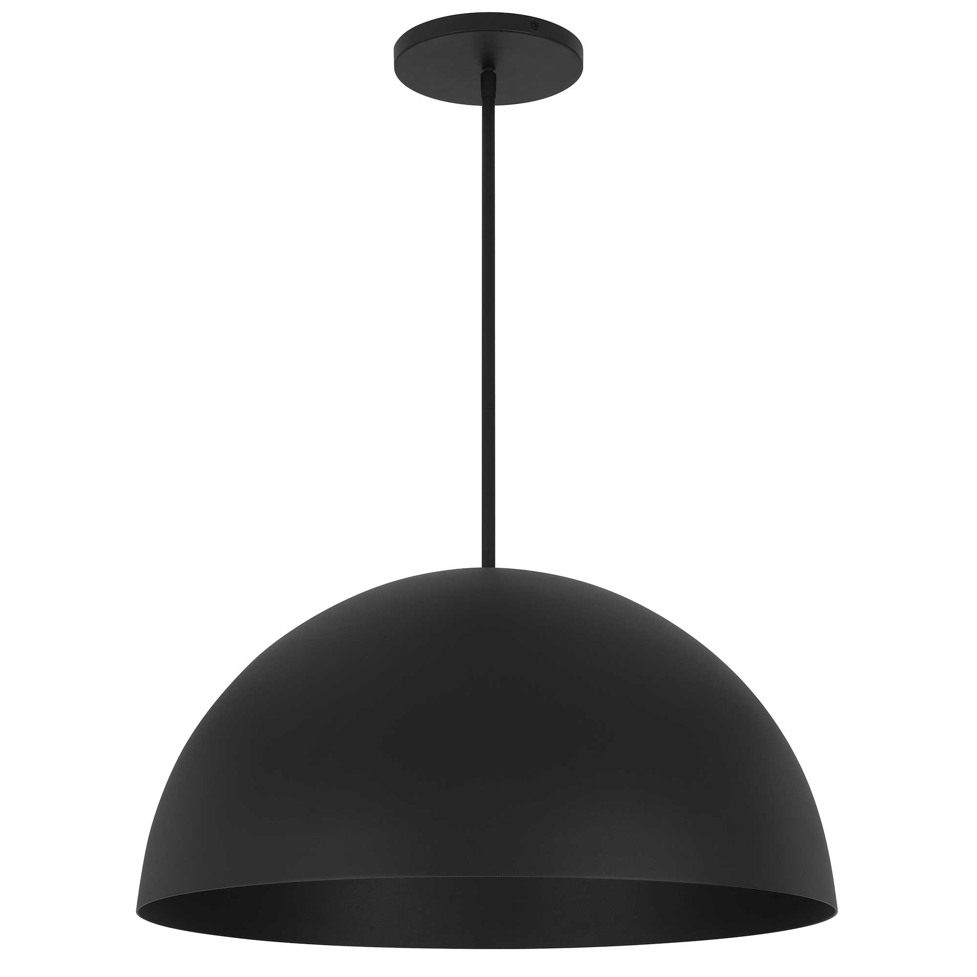 Alteck Half Round 23.625-Inch Black LED Outdoor Pendant Light - AP0083-5CCT-W-BK - Product Image 2
