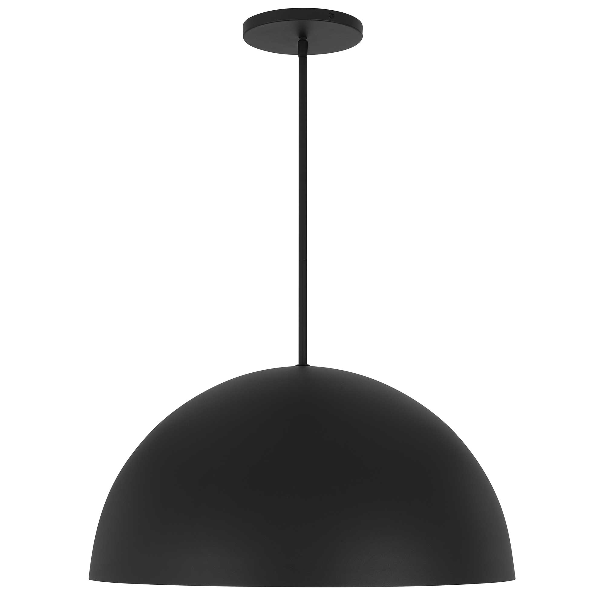 Alteck Half Round 23.625-Inch Black LED Outdoor Pendant Light - AP0083-5CCT-W-BK - Product Image 3